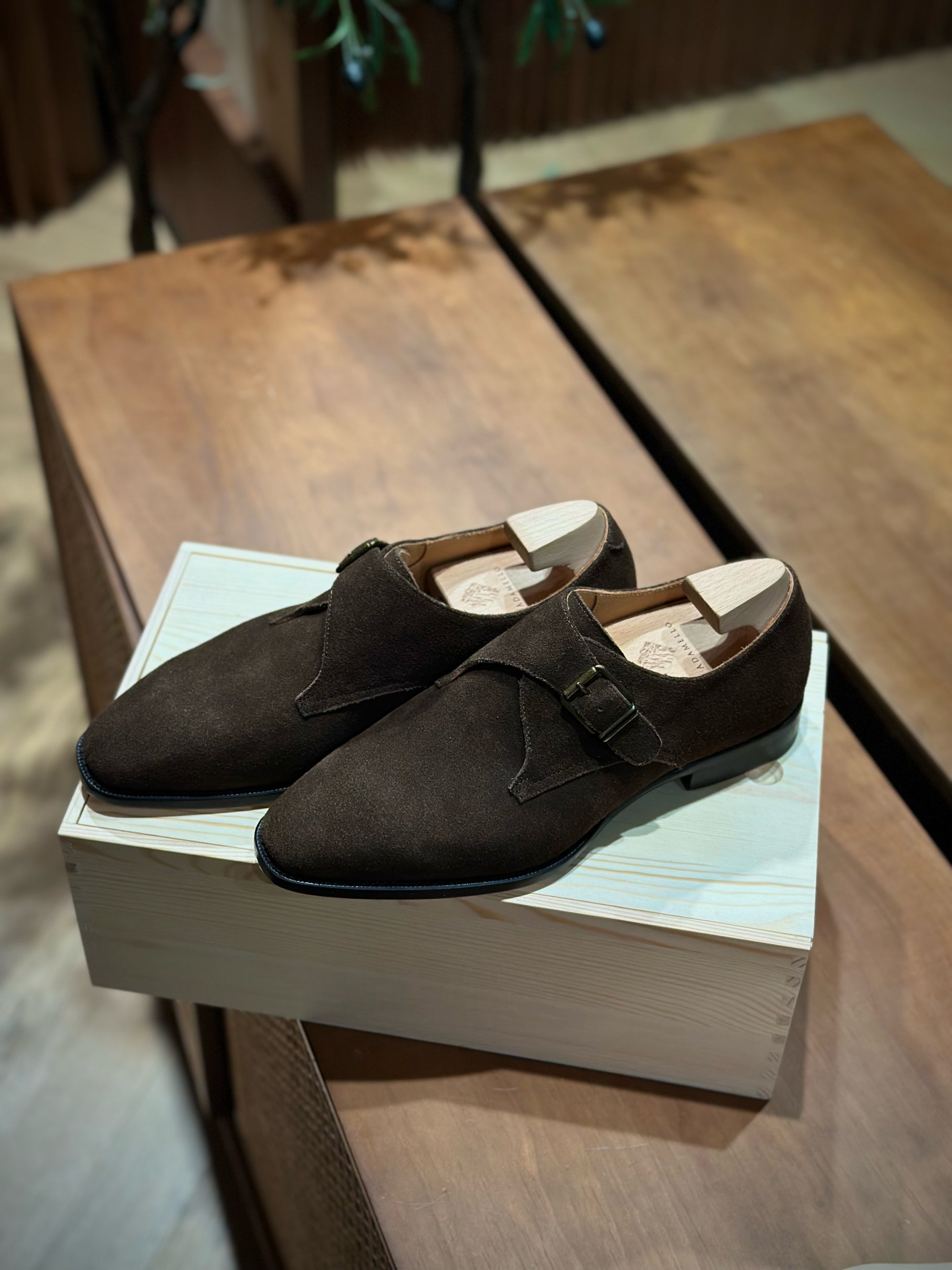 Adamello “Milano” Brown Suede Single Monk