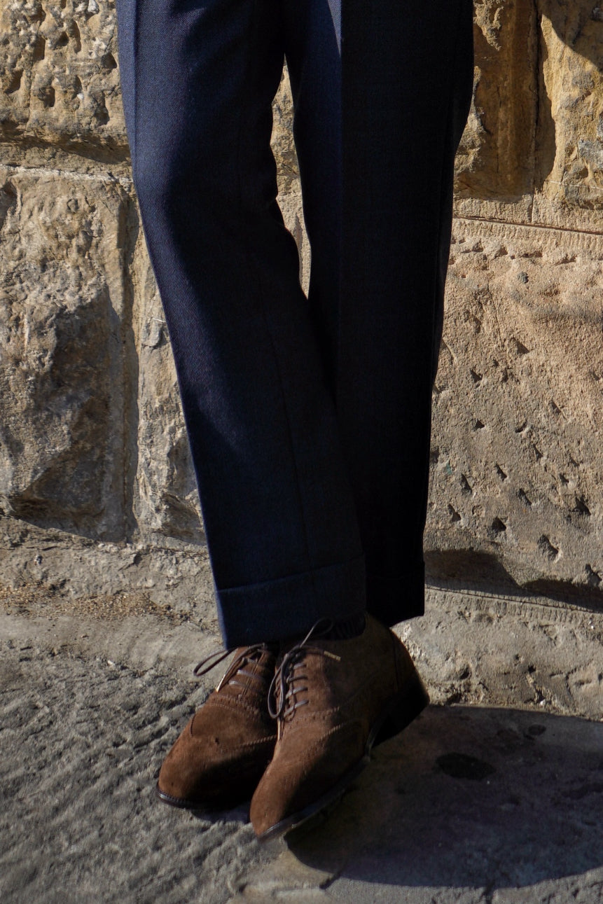 Adamello “Aosta” Brown Suede Brogue