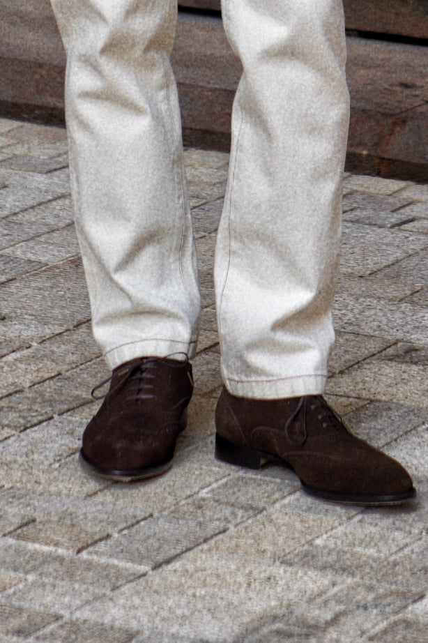 Adamello “Aosta” Brown Suede Brogue