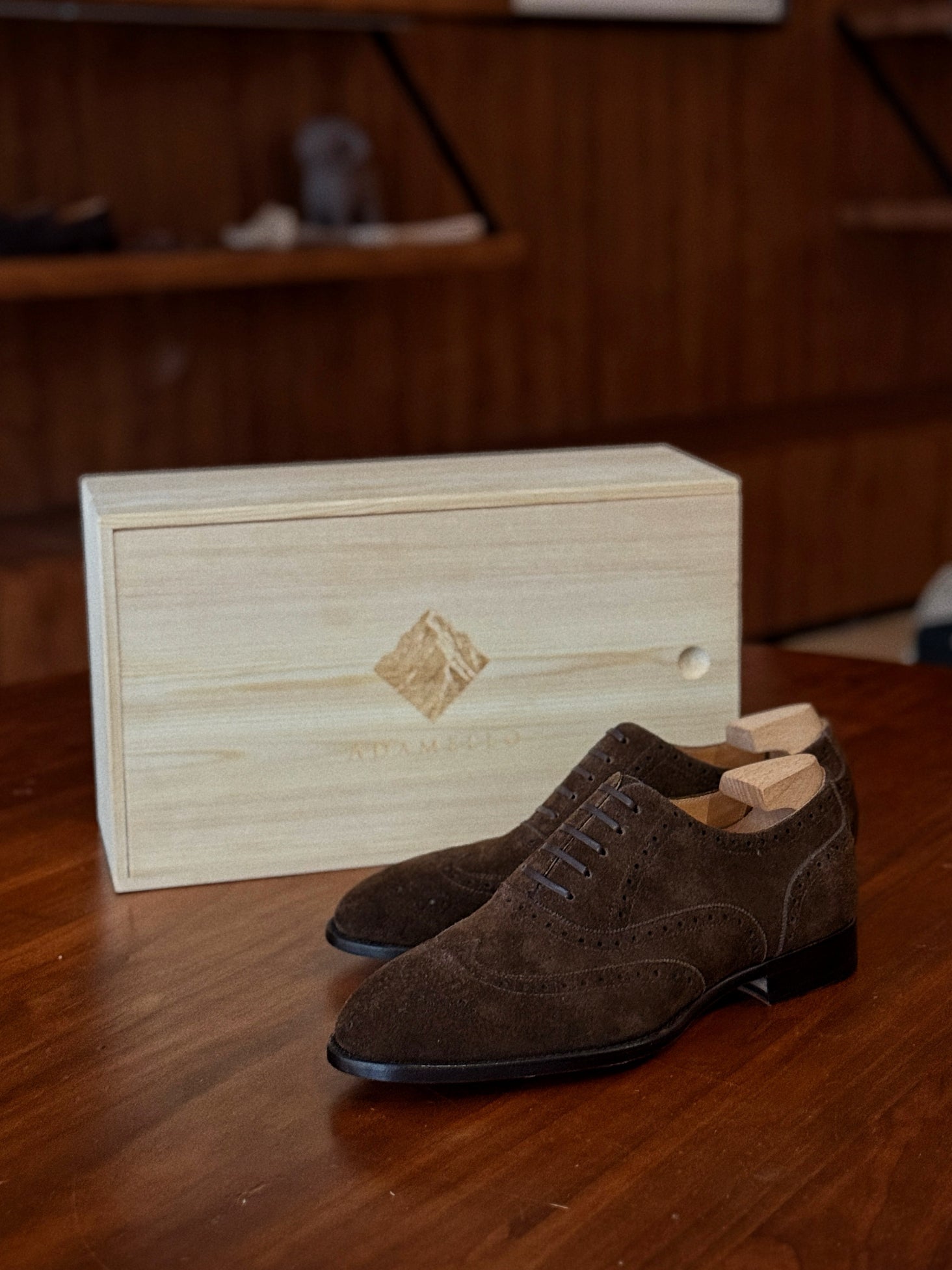 Adamello “Aosta” Brown Suede Brogue