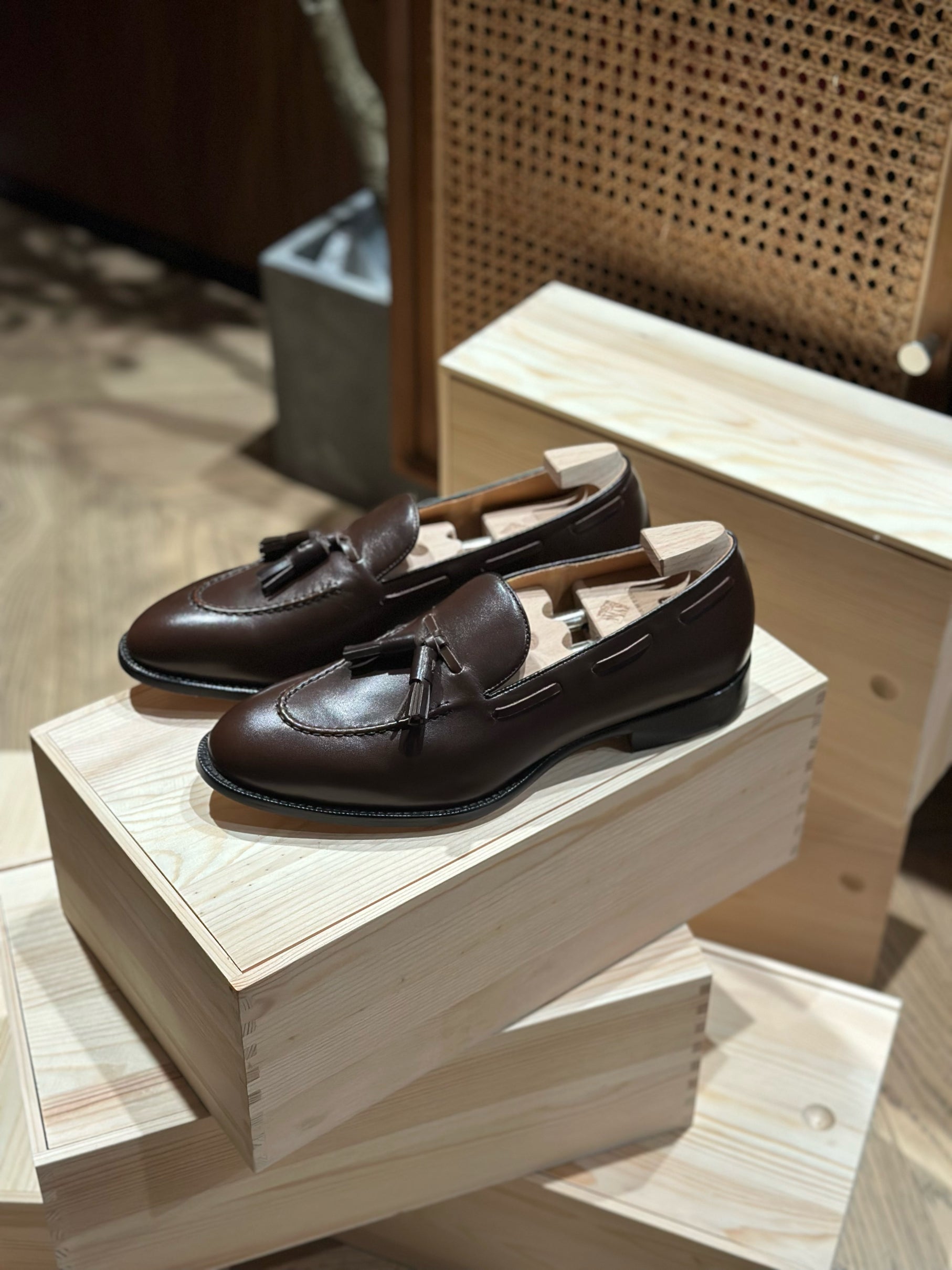 Adamello “Bellagio” Dark Brown Calf Tussel Loafer