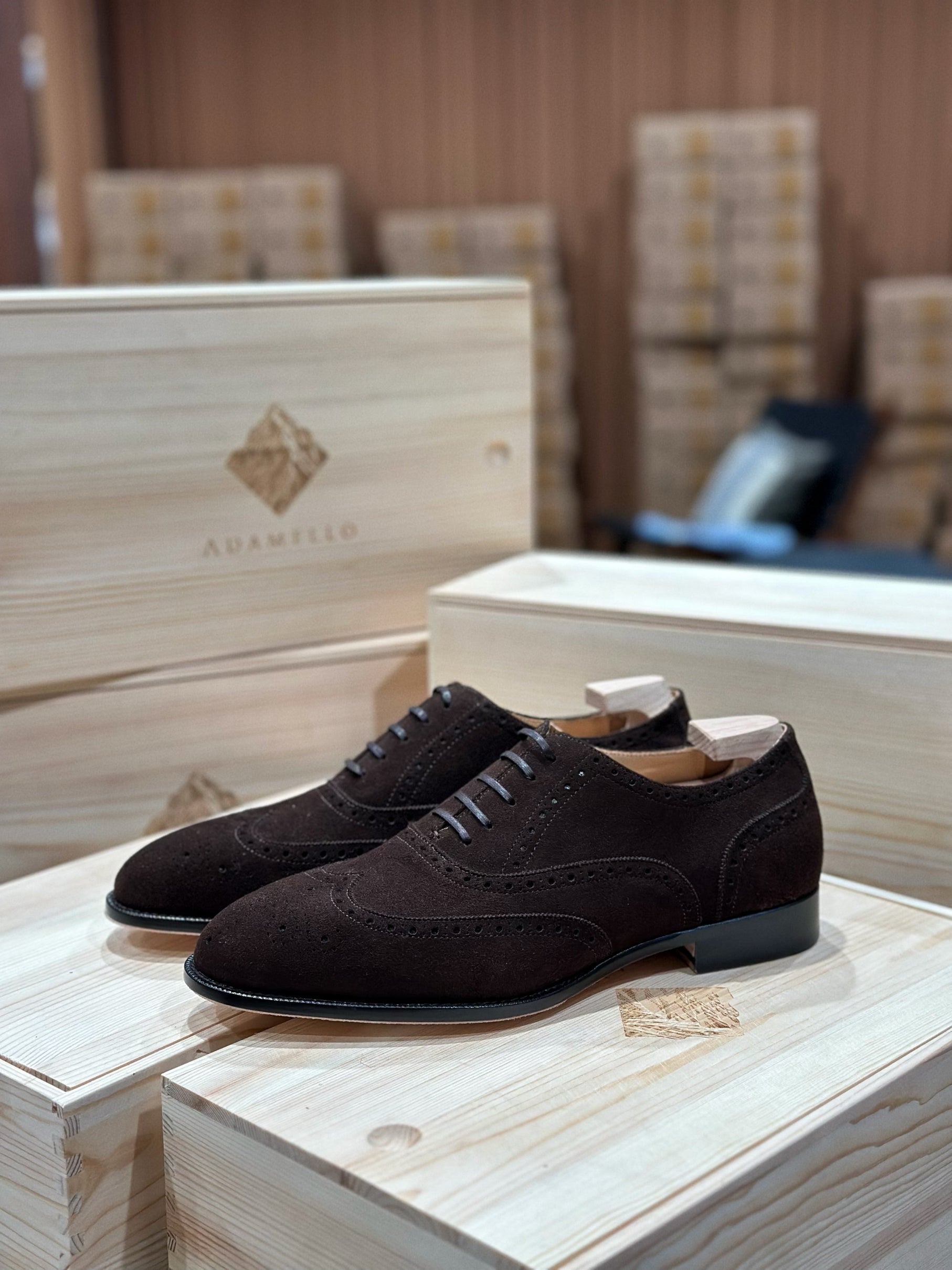 Adamello “Aosta” Brown Suede Brogue