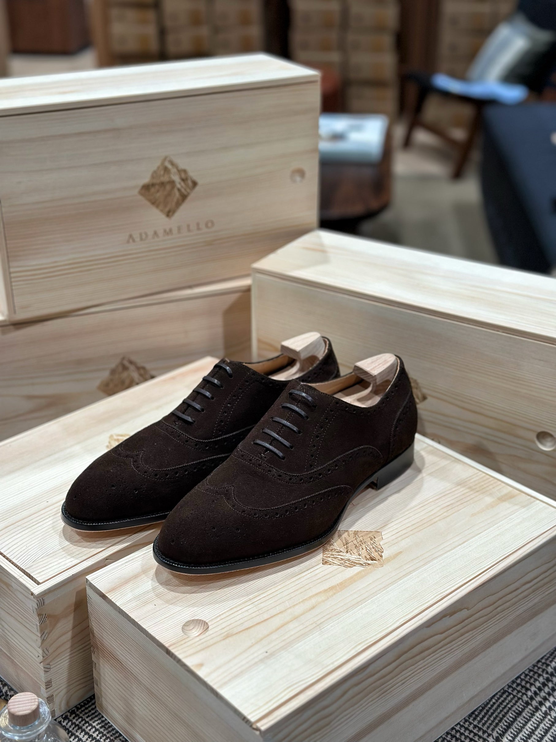 Adamello “Aosta” Brown Suede Brogue