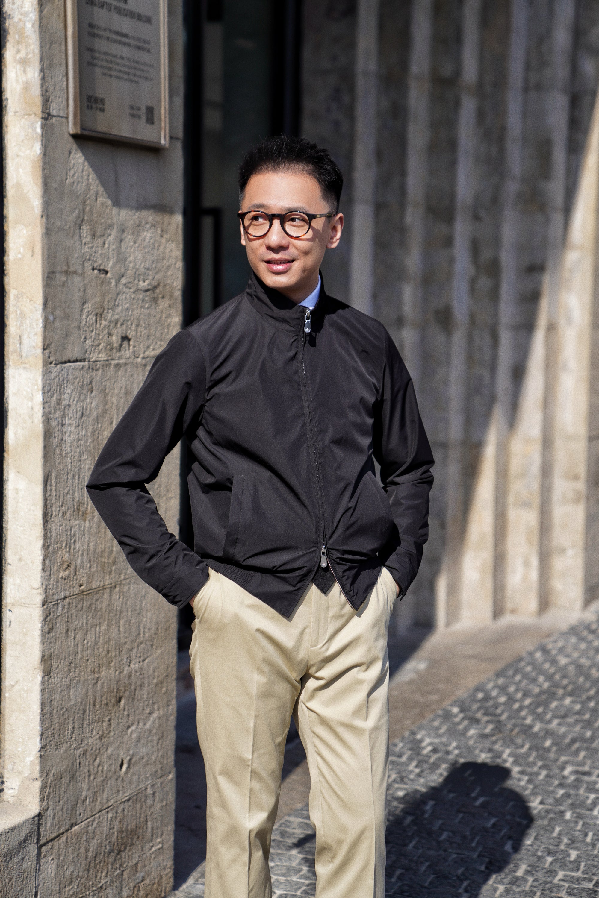 Nylon Lightweight Bomber Jacket