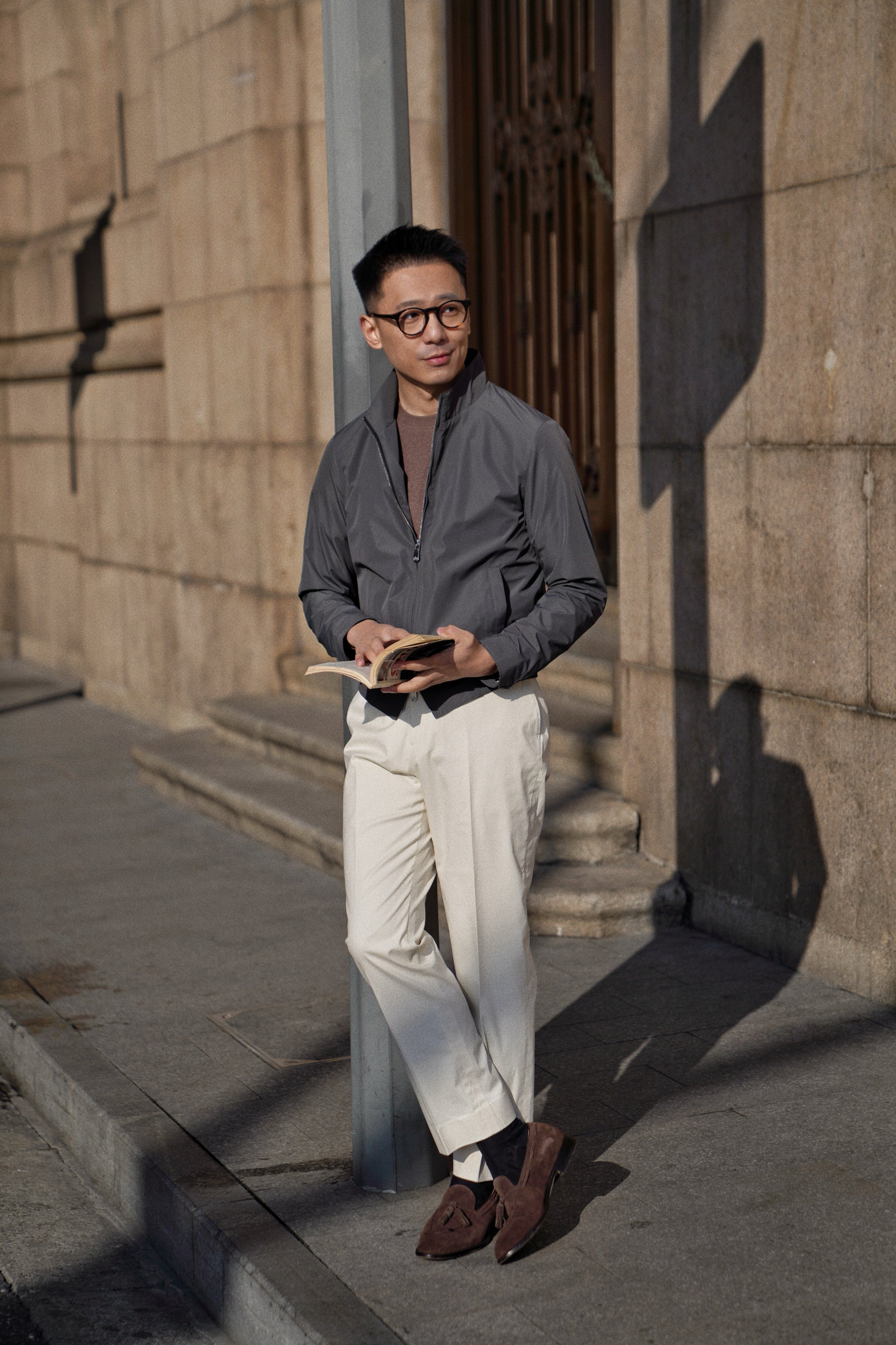 Nylon Lightweight Bomber Jacket
