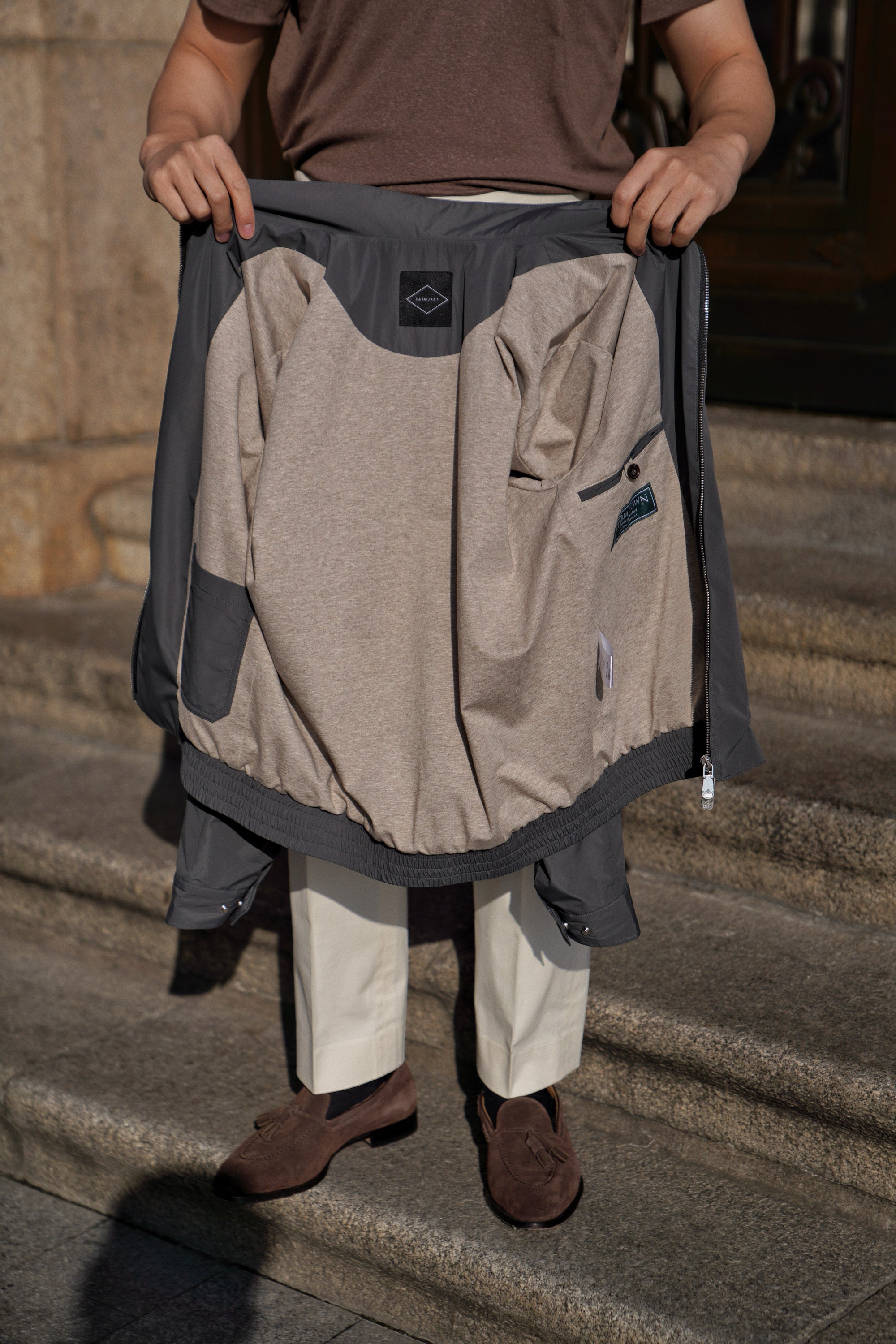 Nylon Lightweight Bomber Jacket