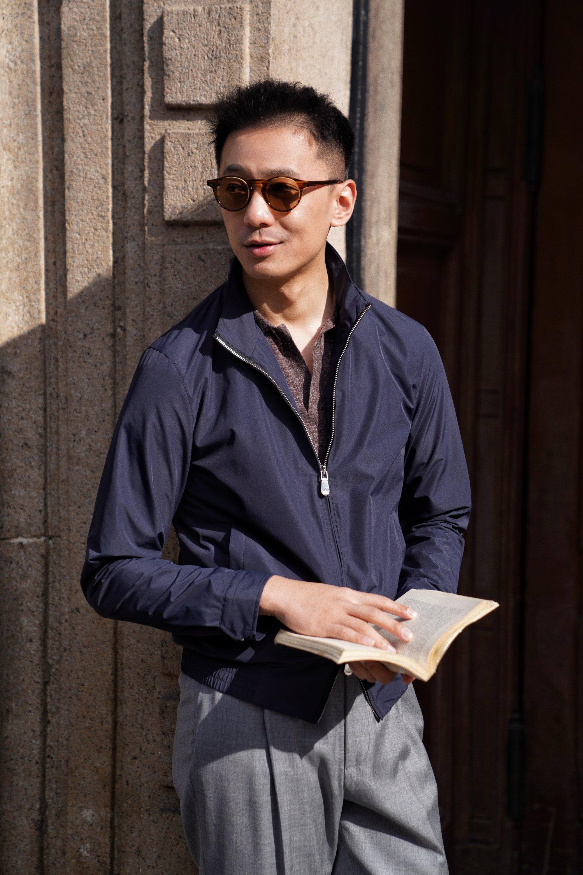 Nylon Lightweight Bomber Jacket