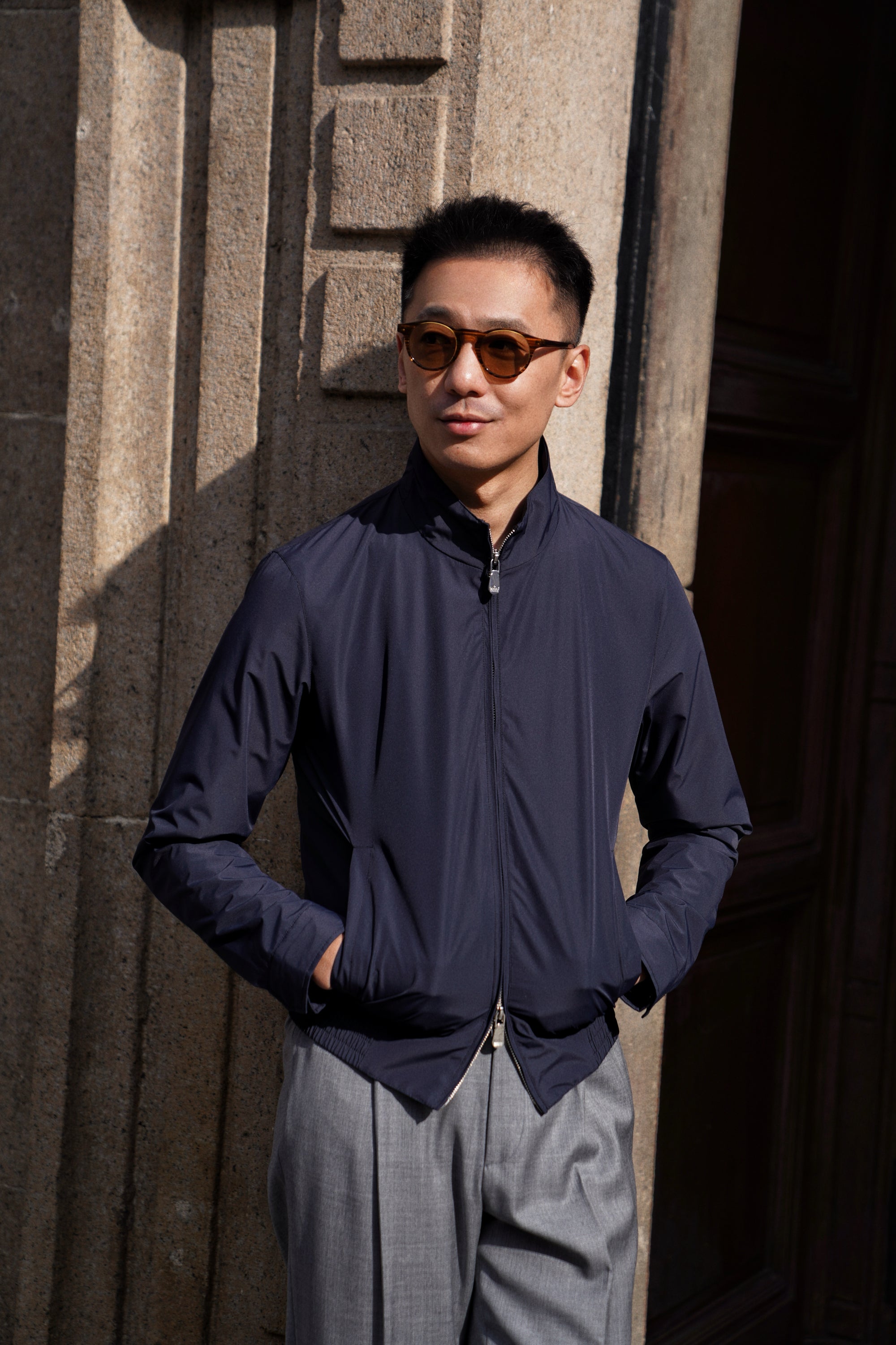 Nylon Lightweight Bomber Jacket