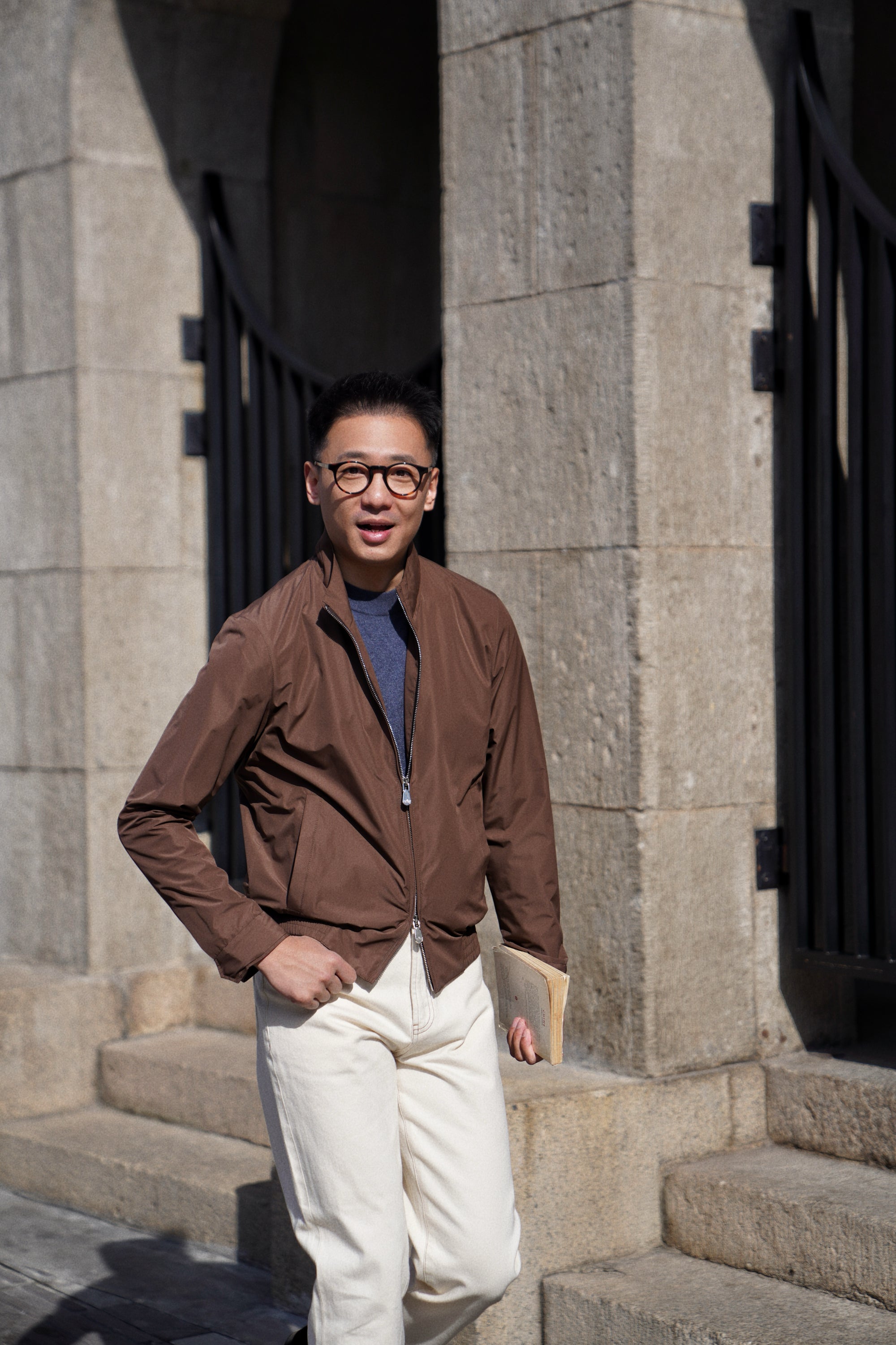 Nylon Lightweight Bomber Jacket