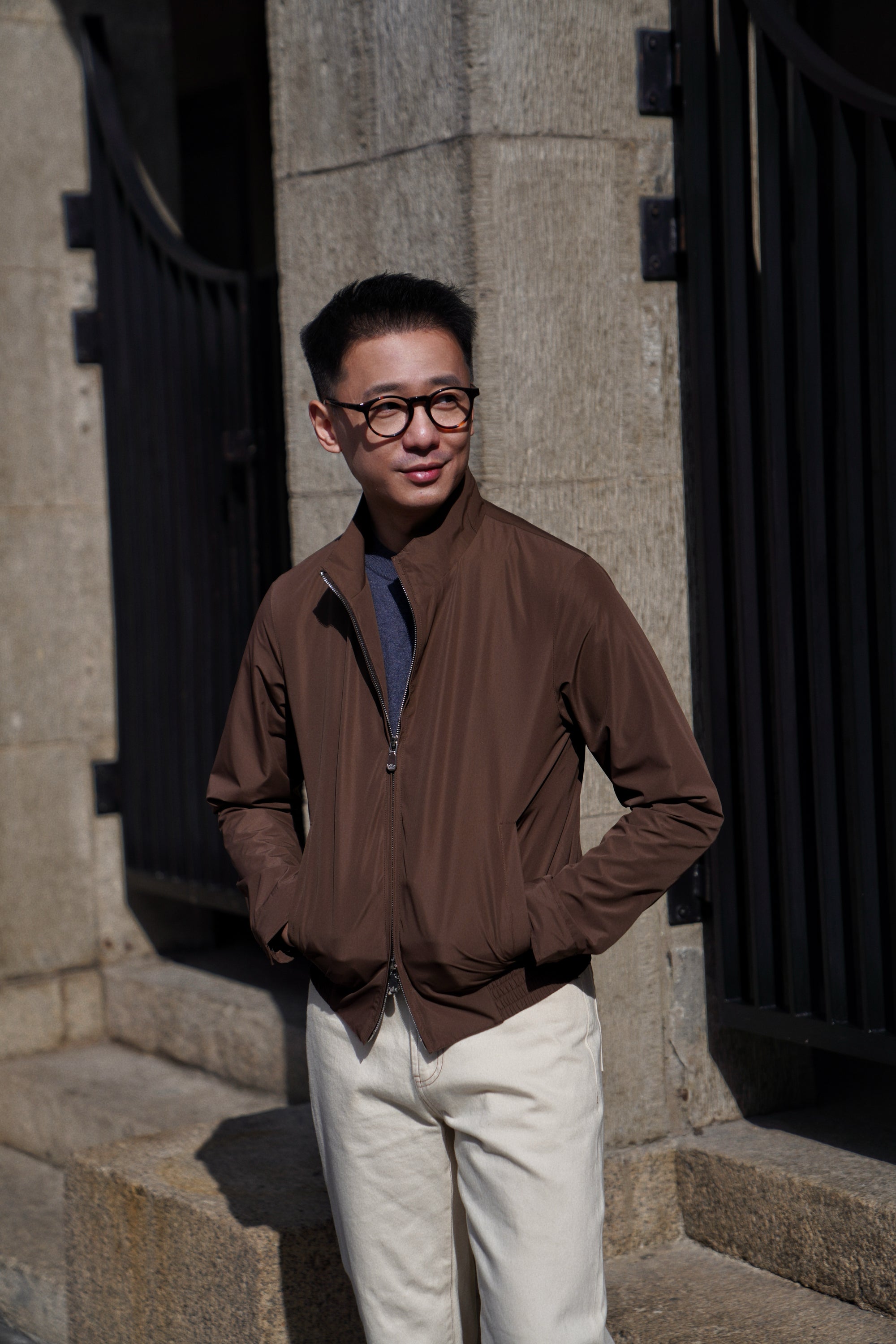 Nylon Lightweight Bomber Jacket