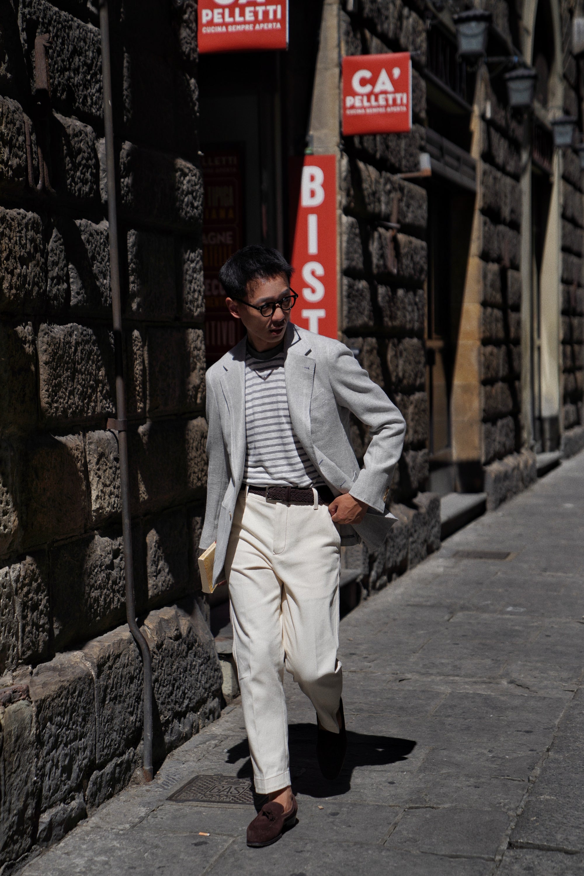 MTO Snow Grey Silk Cotton Linen Wool Jacket #644