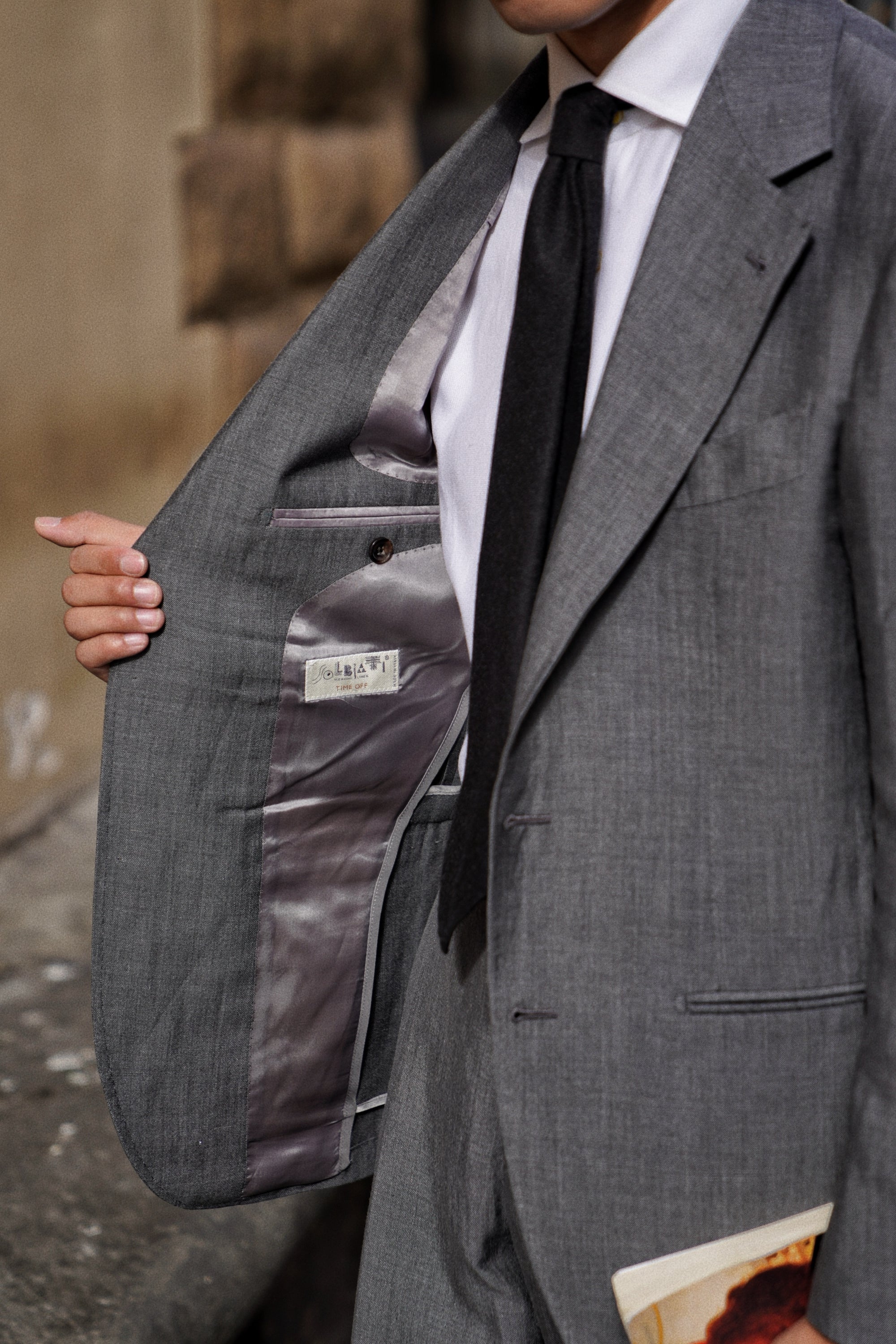 MTO Shark Grey Wool Linen Silk Suit