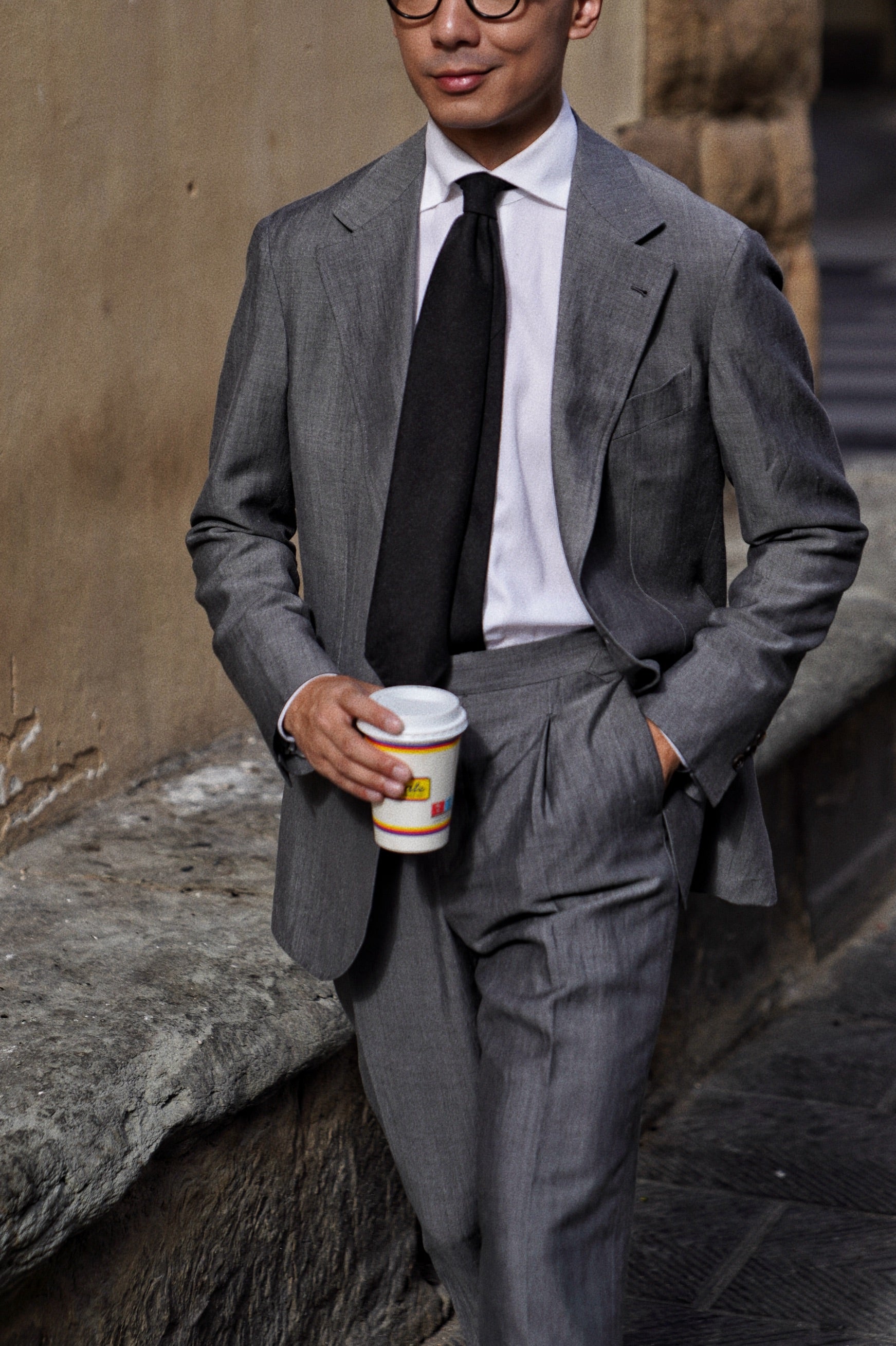 MTO Shark Grey Wool Linen Silk Suit