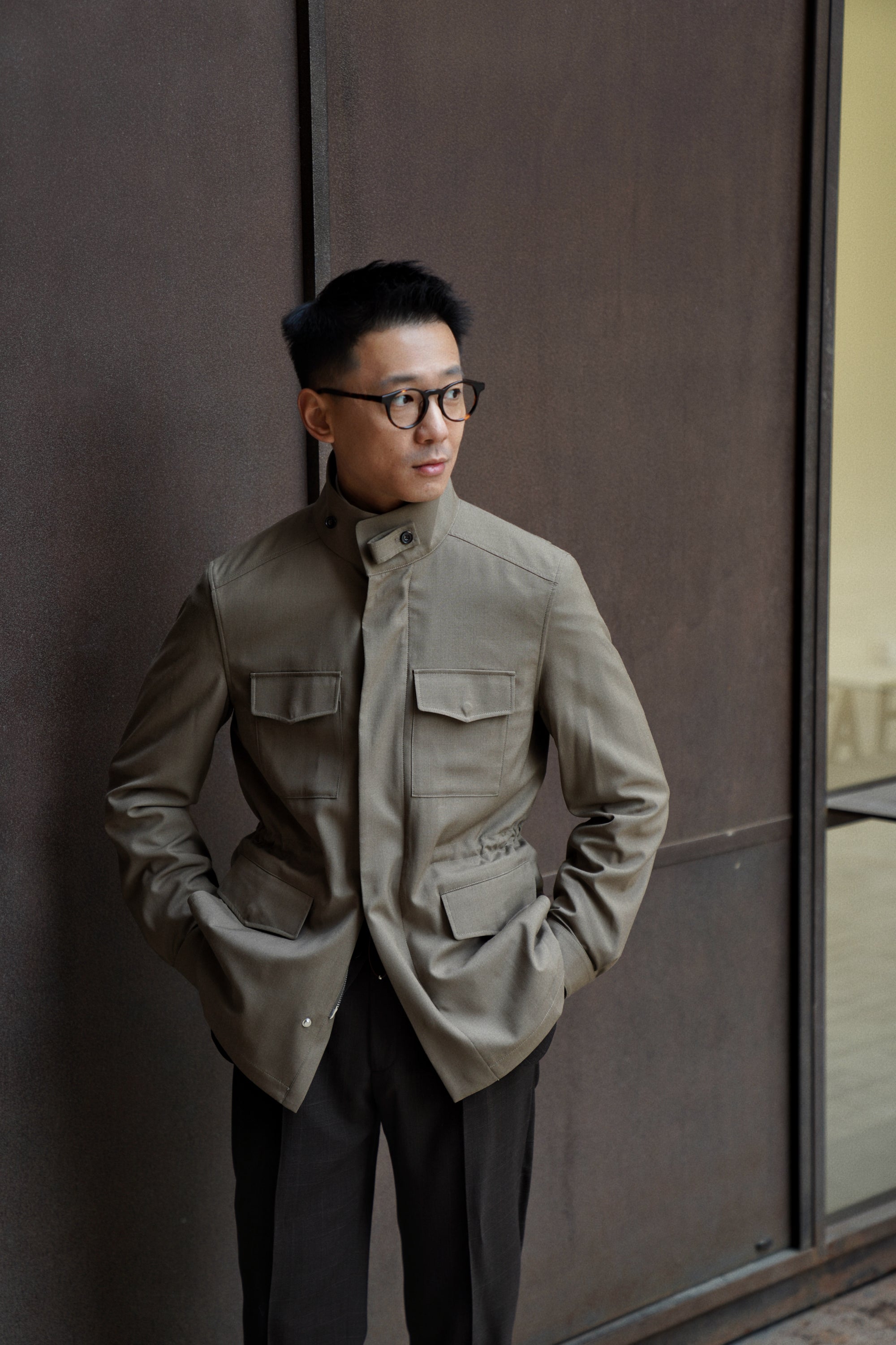 Olive Wool Silk M65 Jacket #266