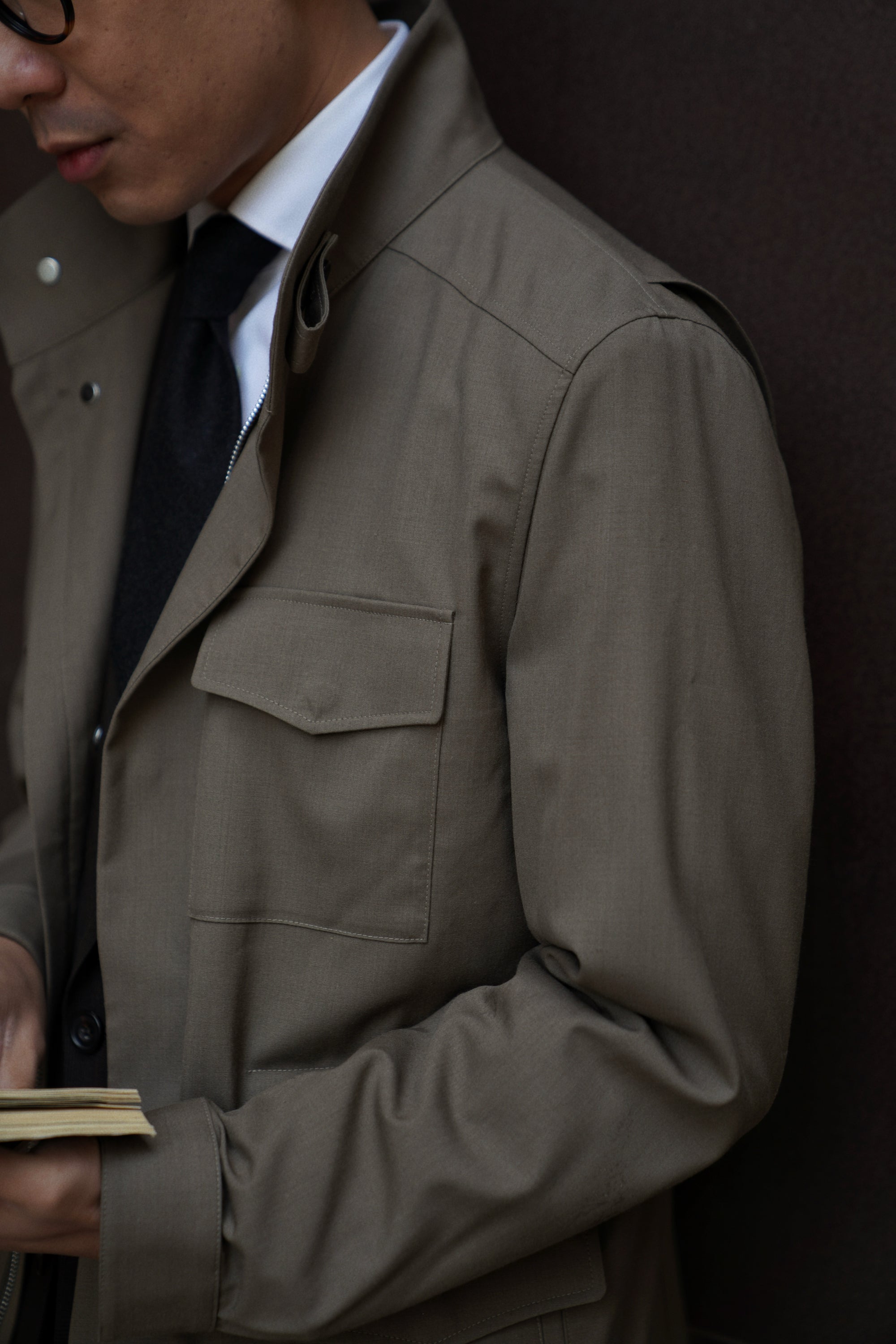 Olive Wool Silk M65 Jacket #266