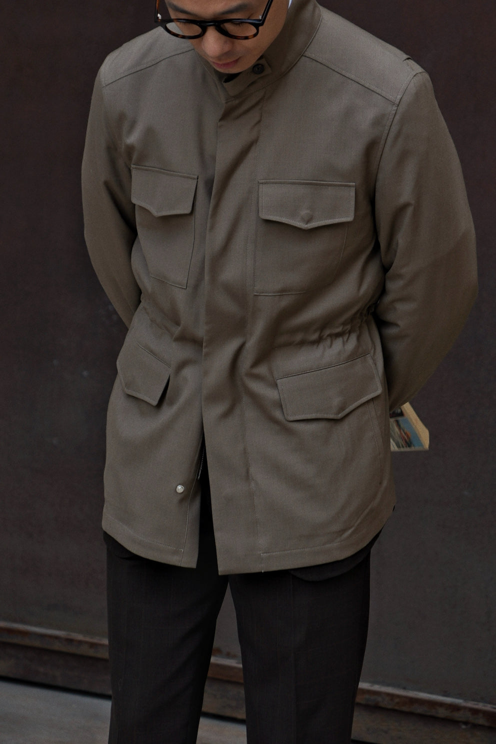 Olive Wool Silk M65 Jacket #266