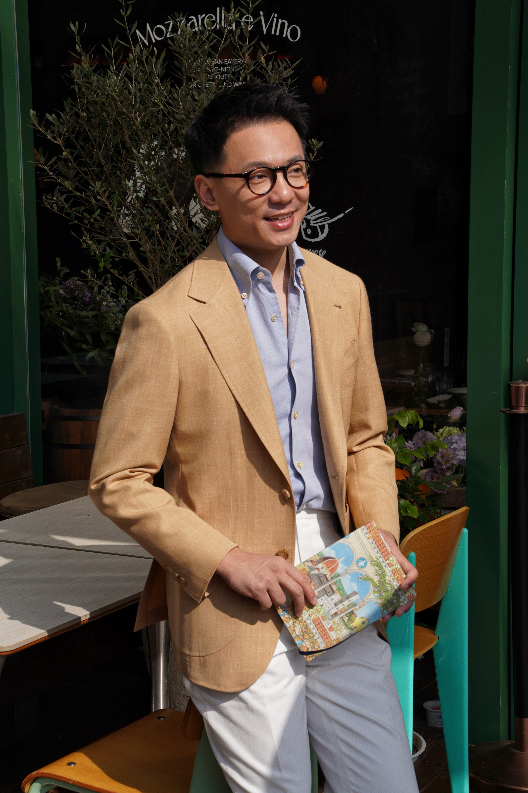 MTO Apricot Silk Linen Wool Jacket #767