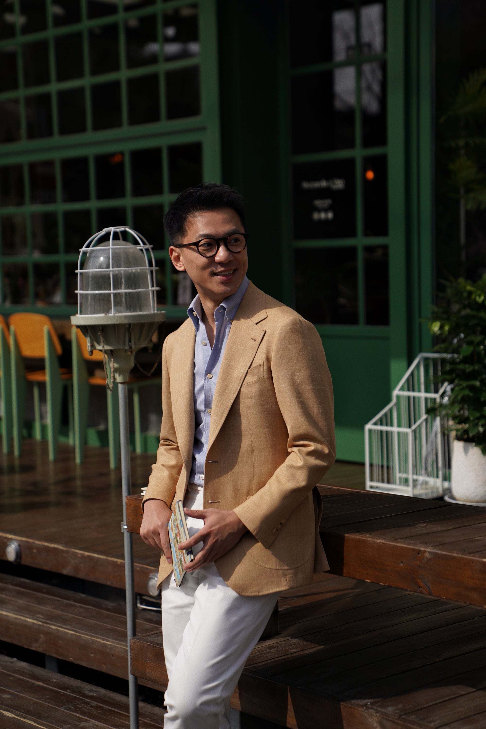 MTO Apricot Silk Linen Wool Jacket #767