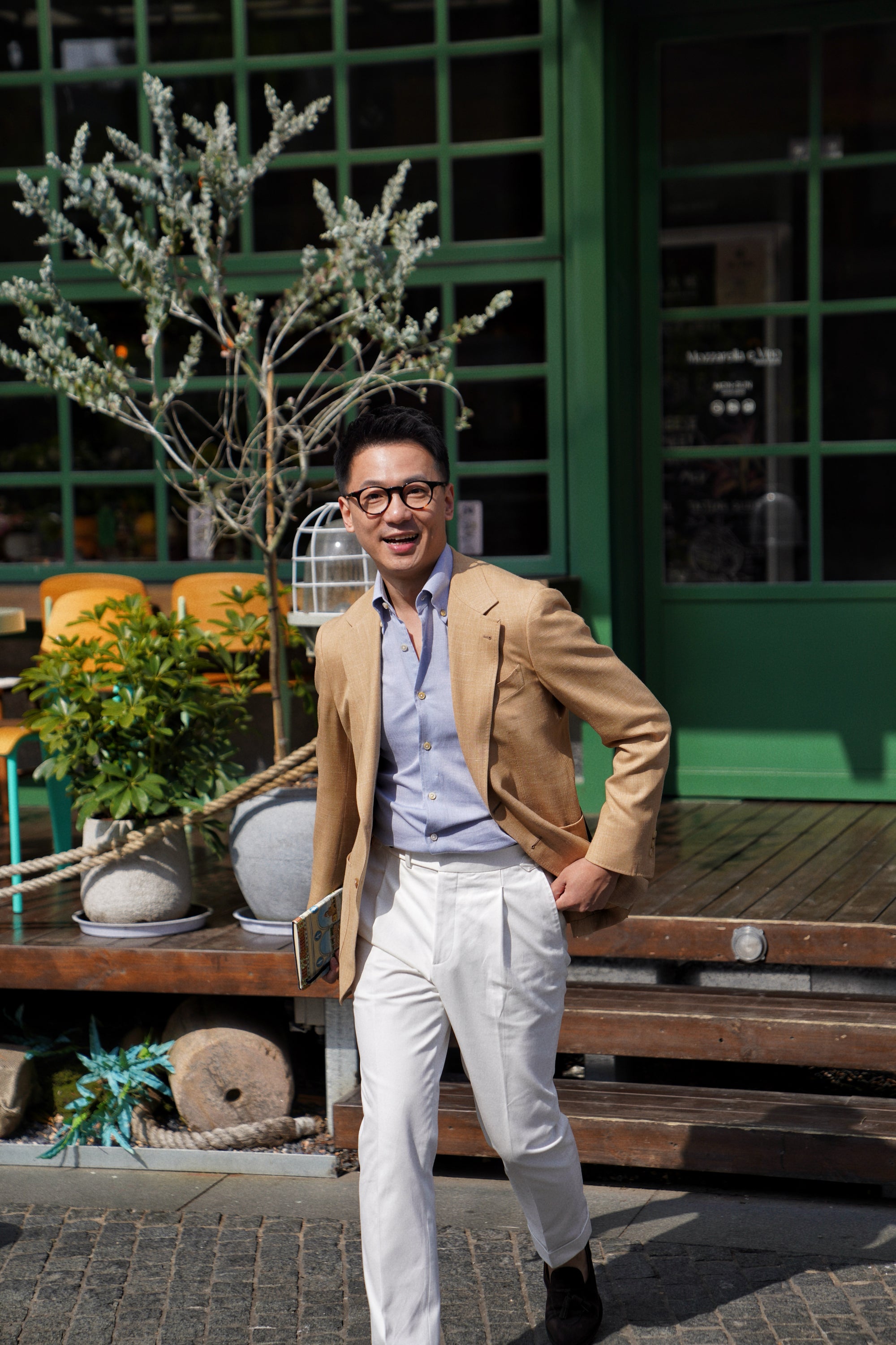 MTO Apricot Silk Linen Wool Jacket #767