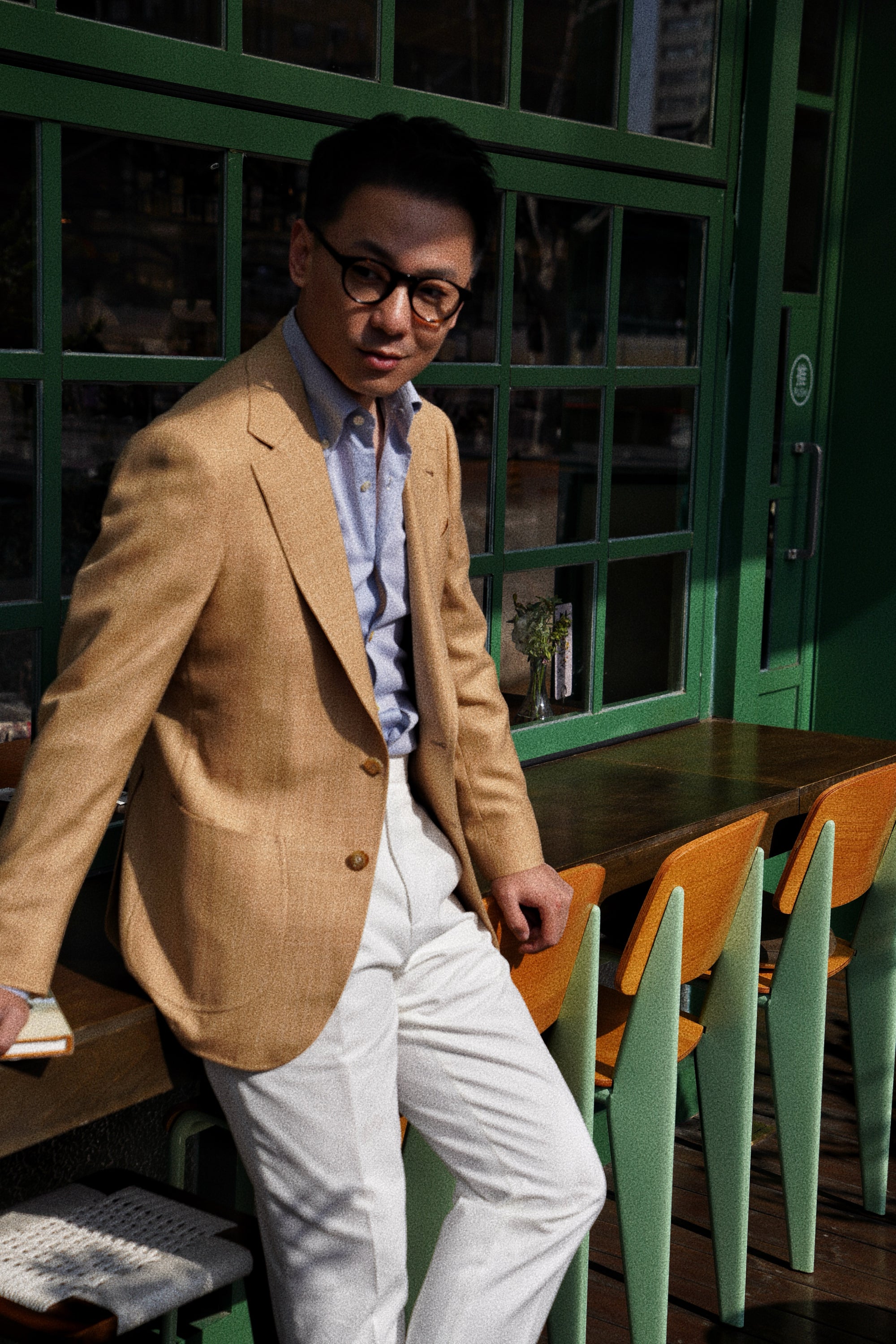 MTO Apricot Silk Linen Wool Jacket #767