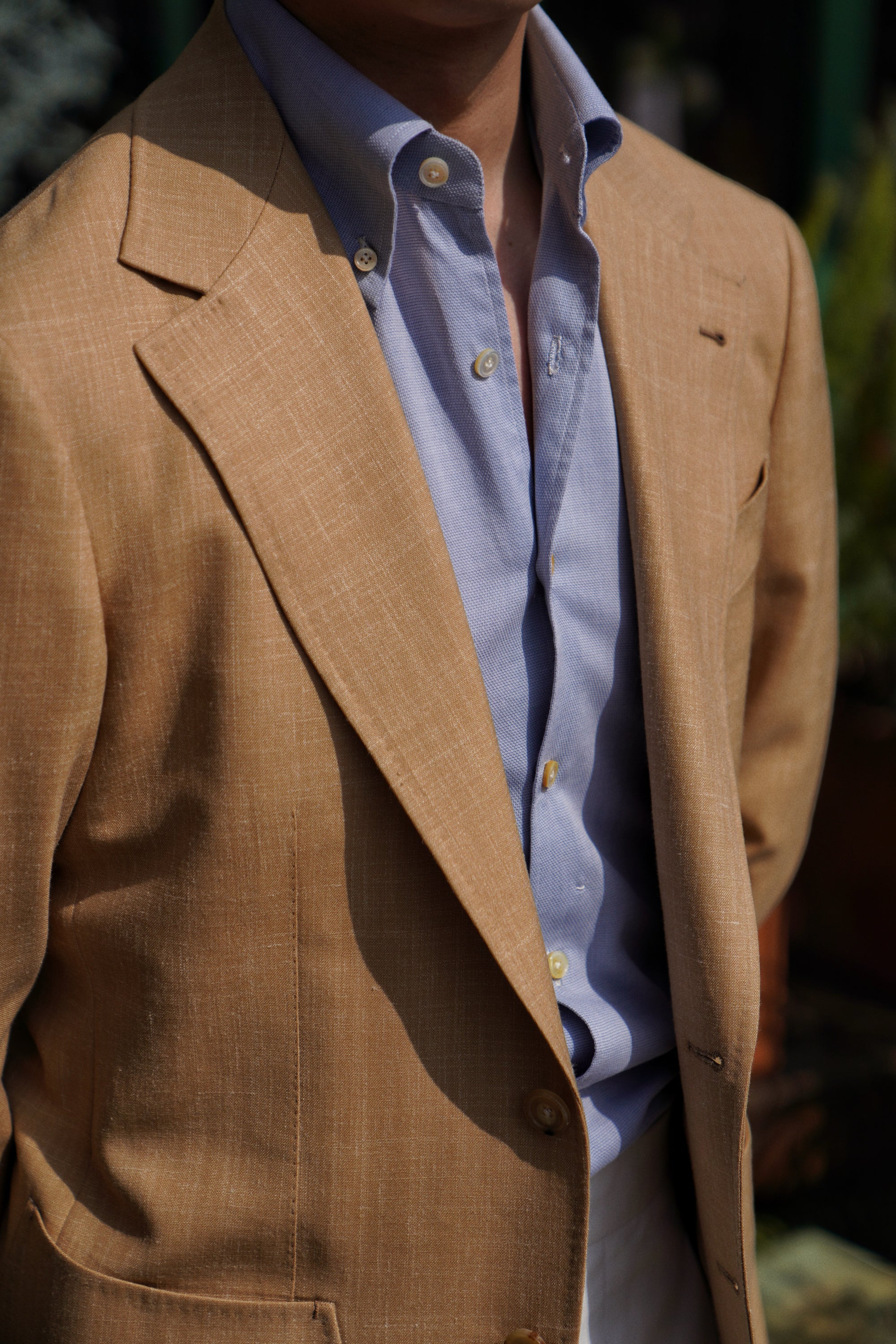 MTO Apricot Silk Linen Wool Jacket #767