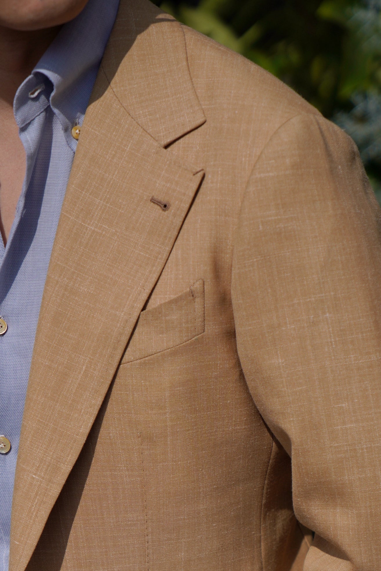 MTO Apricot Silk Linen Wool Jacket #767