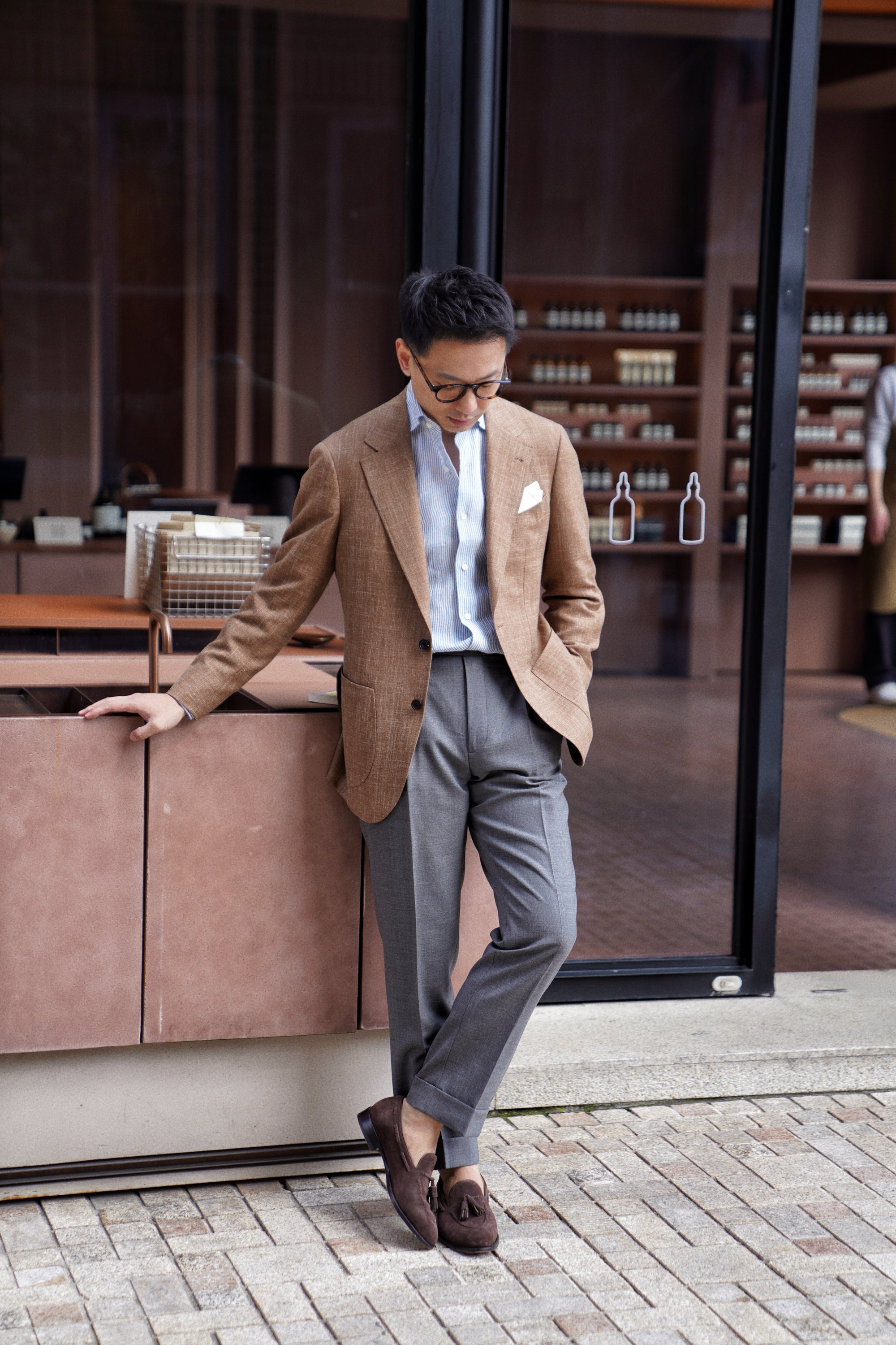 MTO Tangerine Silk Linen Wool Jacket #766