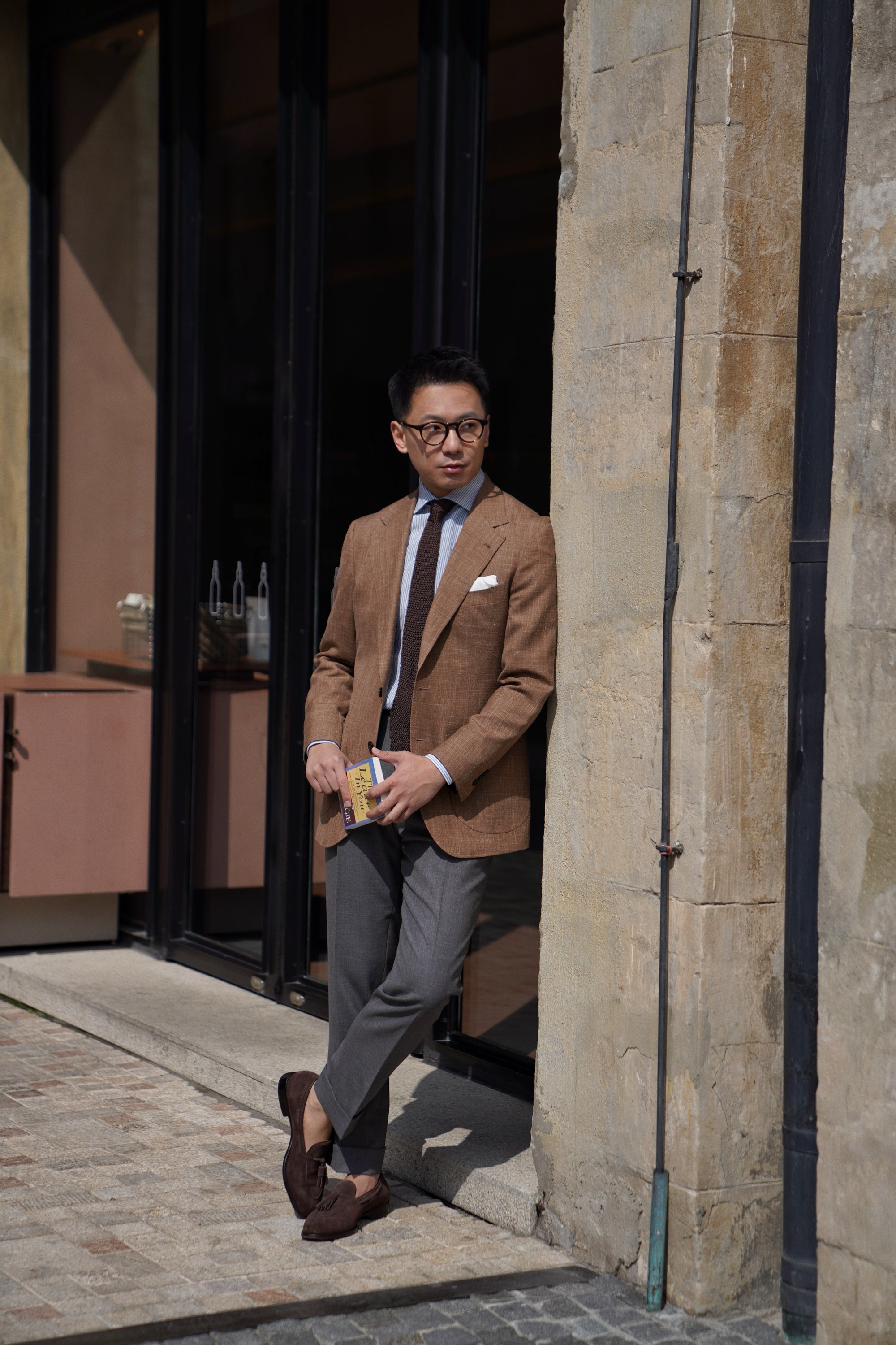 MTO Tangerine Silk Linen Wool Jacket #766