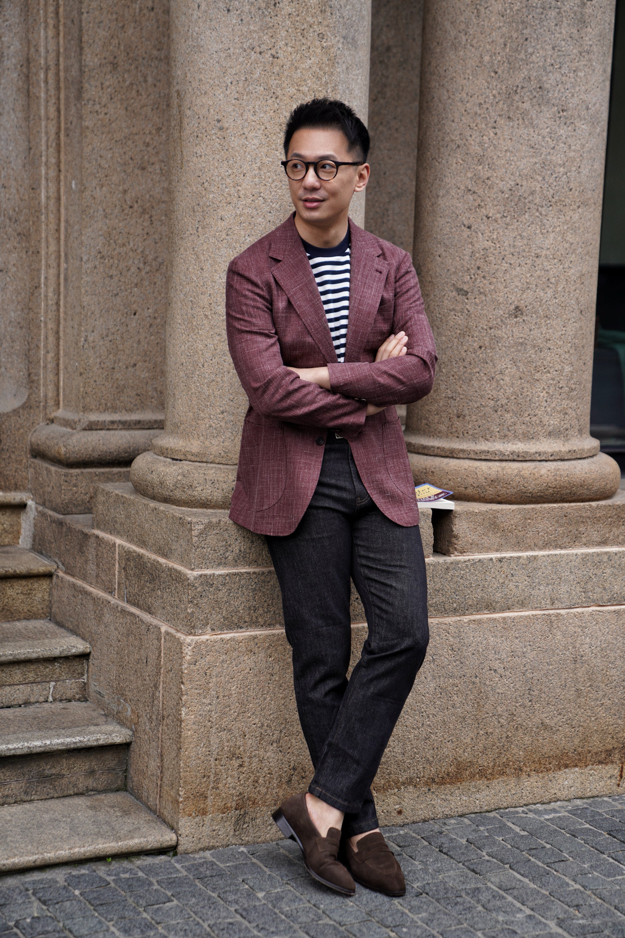 MTO Rust Silk Linen Wool Jacket #768