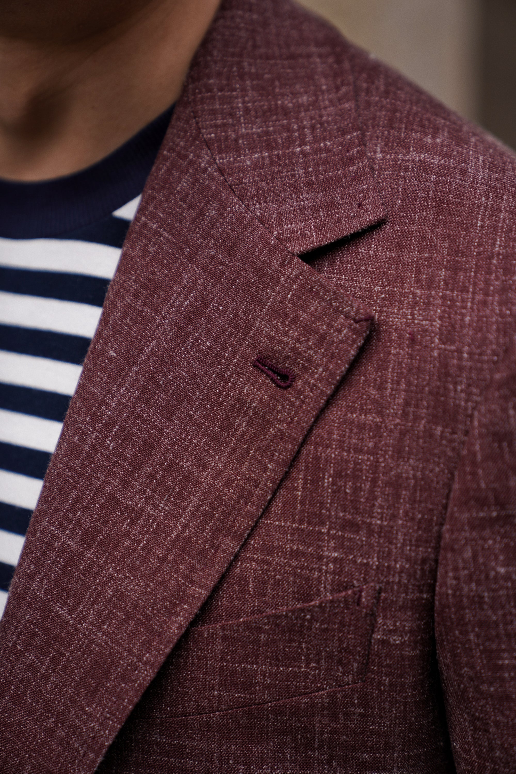 MTO Rust Silk Linen Wool Jacket #768