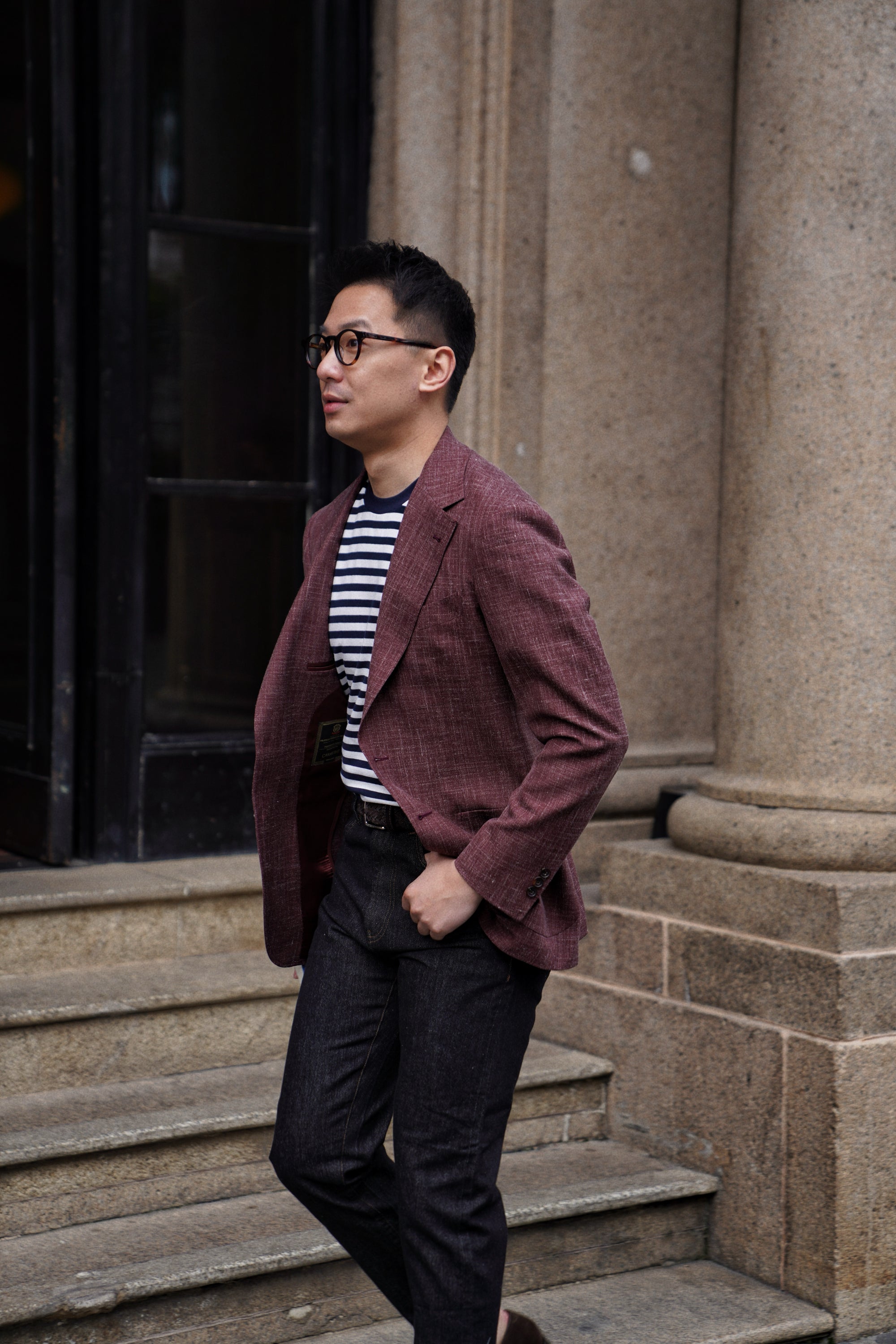 MTO Rust Silk Linen Wool Jacket #768