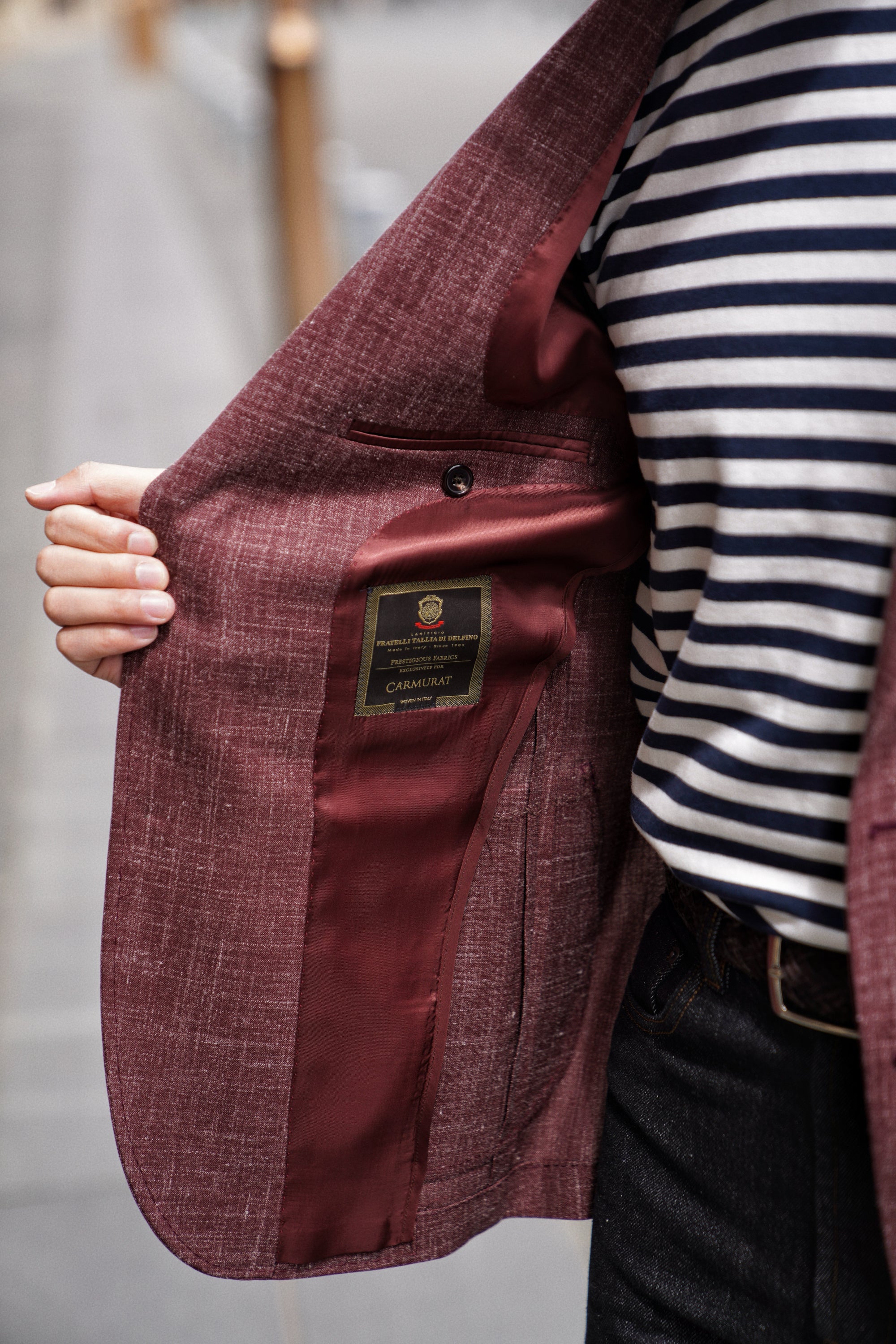 MTO Rust Silk Linen Wool Jacket #768