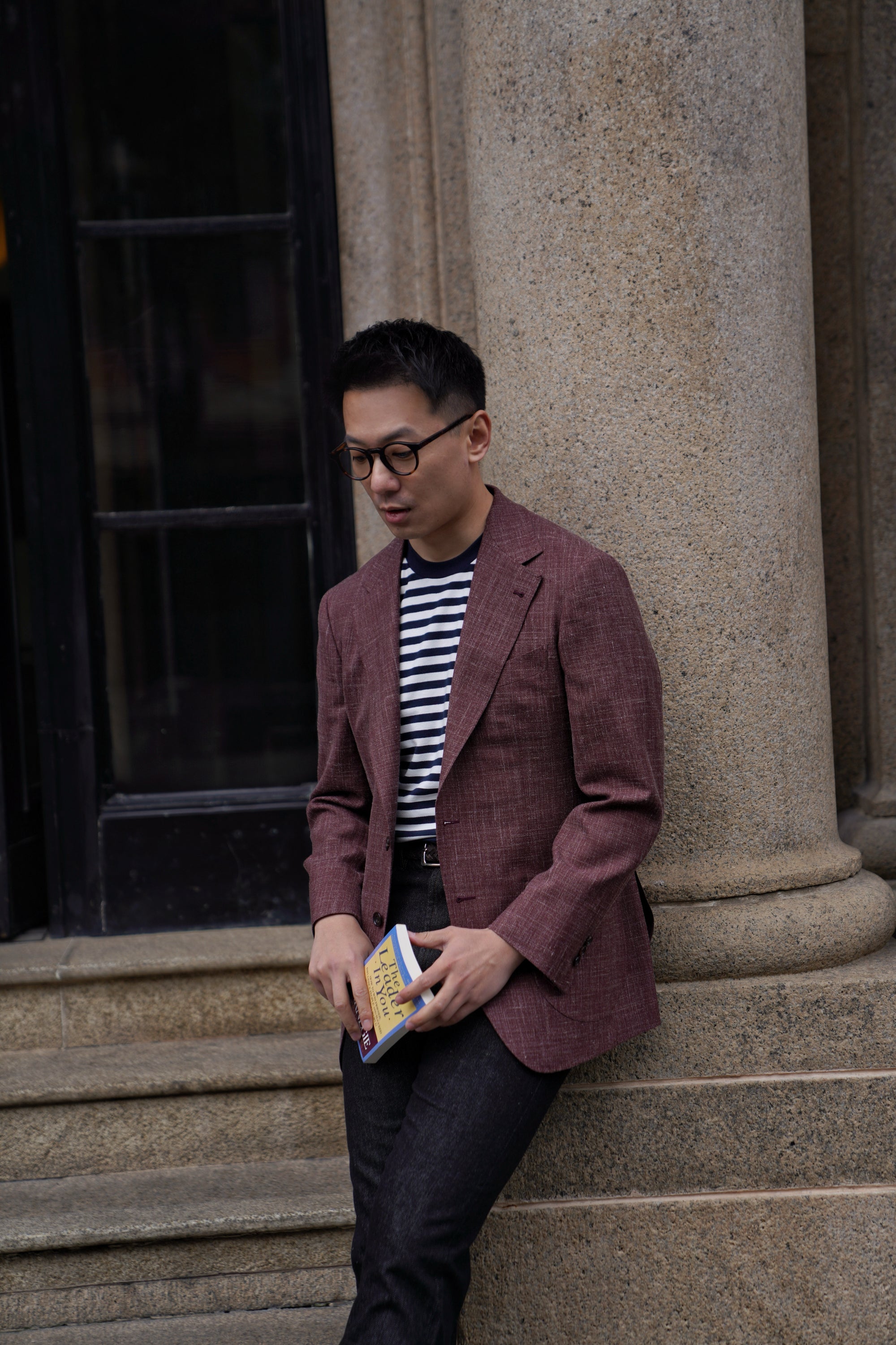 MTO Rust Silk Linen Wool Jacket #768
