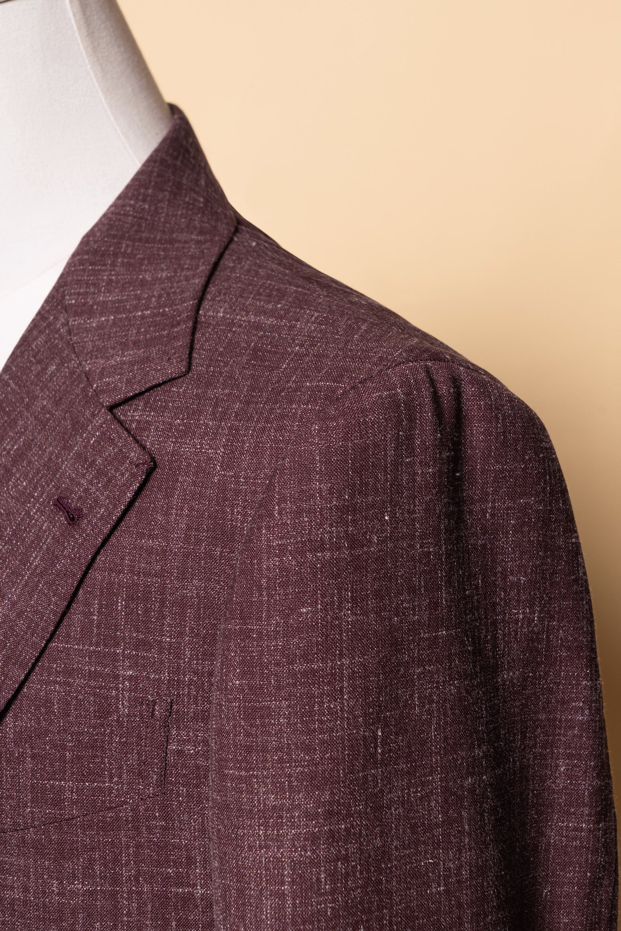 MTO Rust Silk Linen Wool Jacket #768