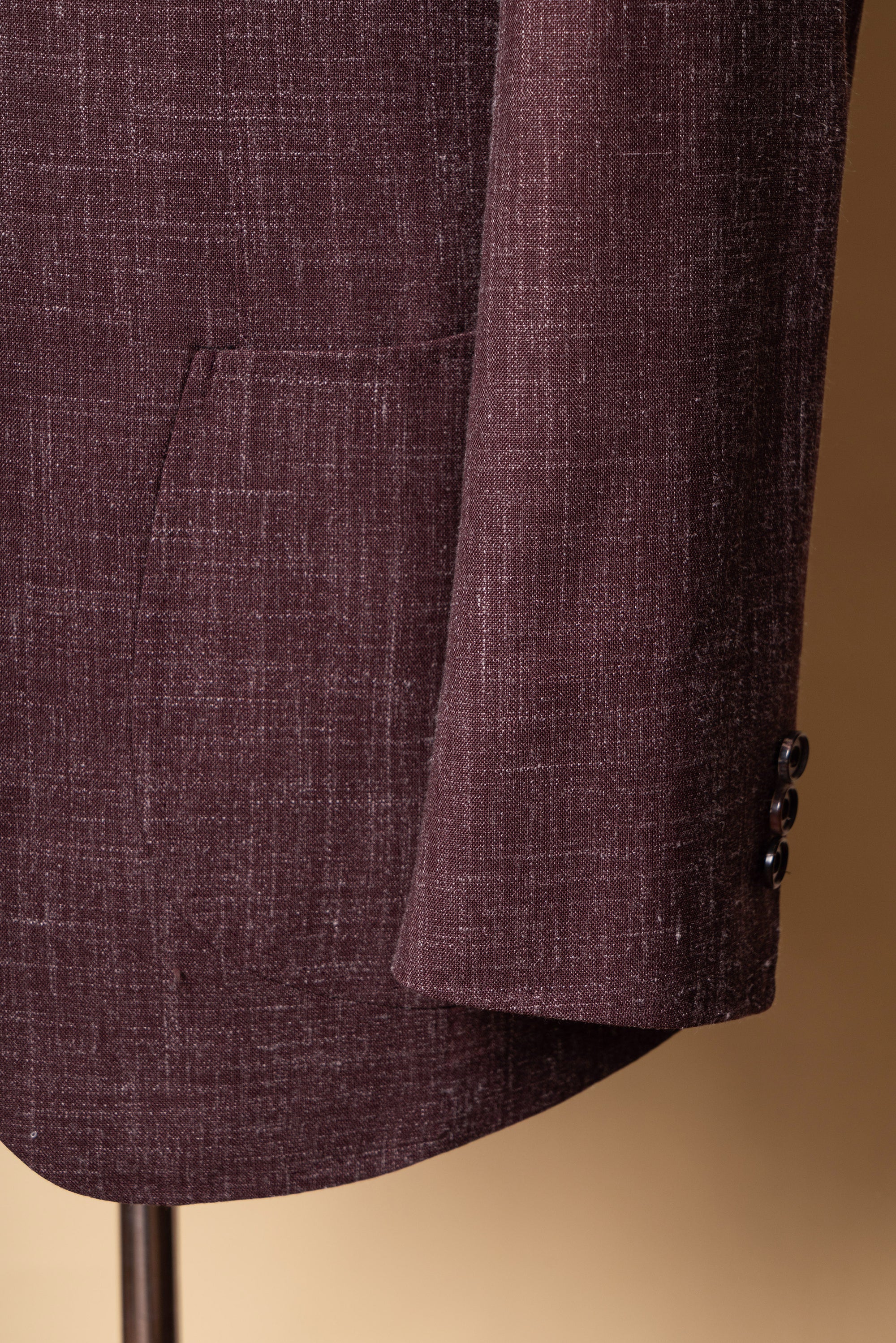 MTO Rust Silk Linen Wool Jacket #768