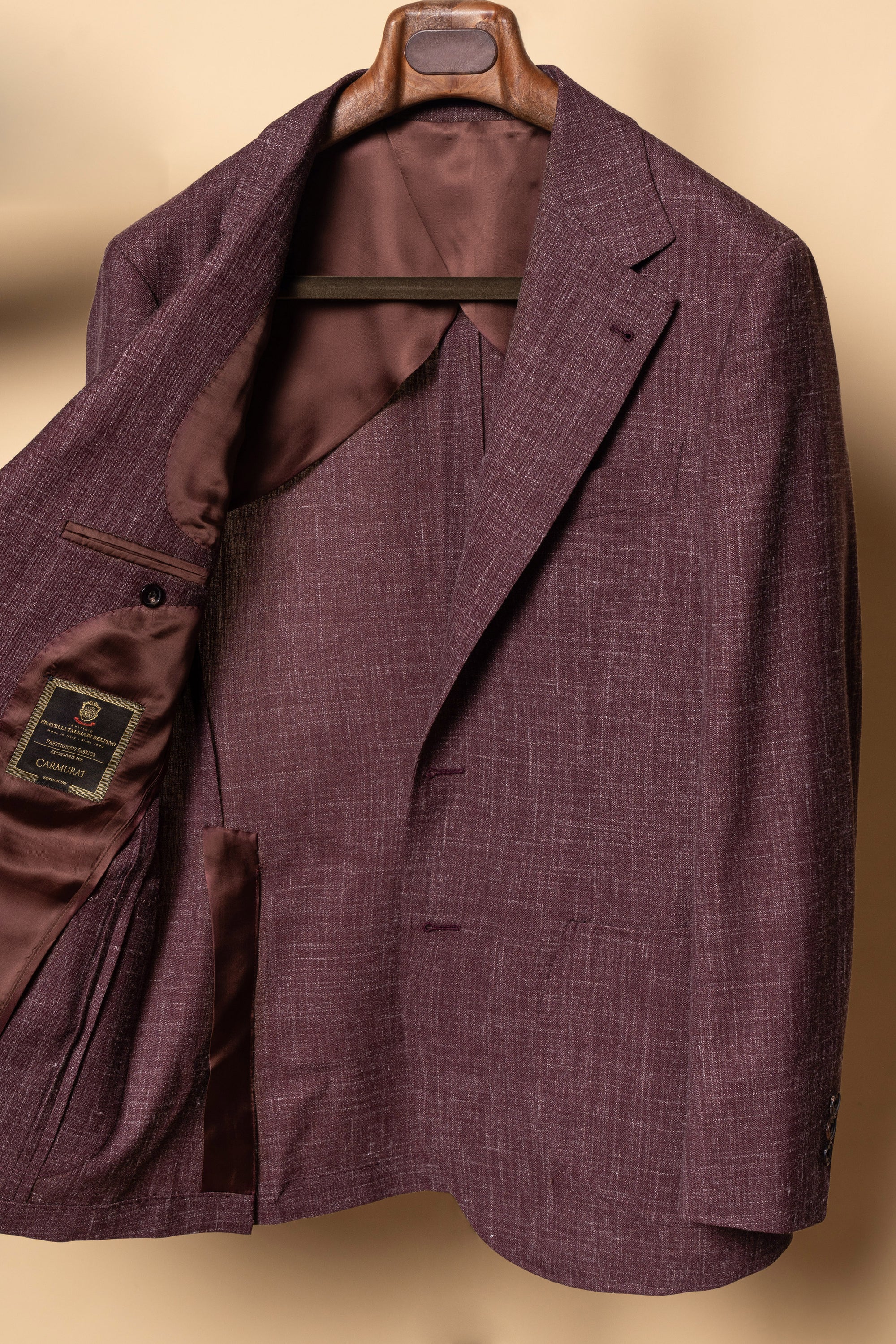 MTO Rust Silk Linen Wool Jacket #768