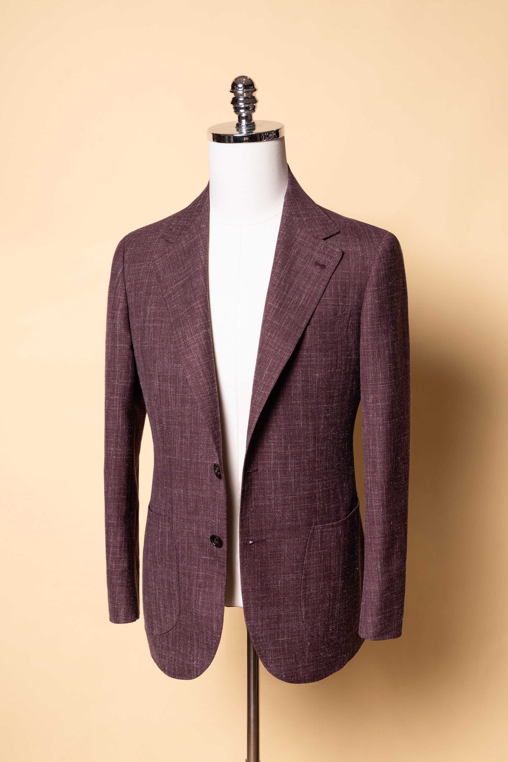 MTO Rust Silk Linen Wool Jacket #768