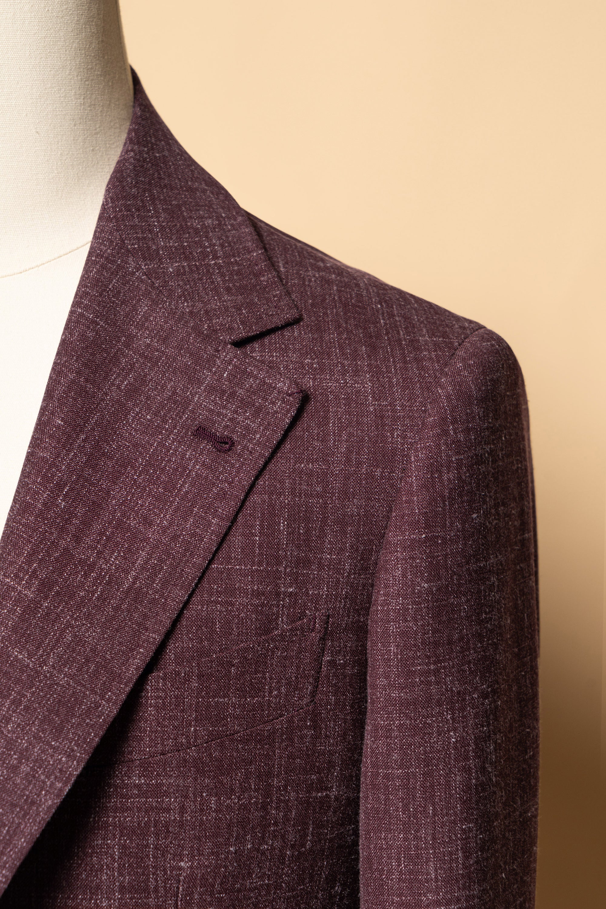 MTO Rust Silk Linen Wool Jacket #768