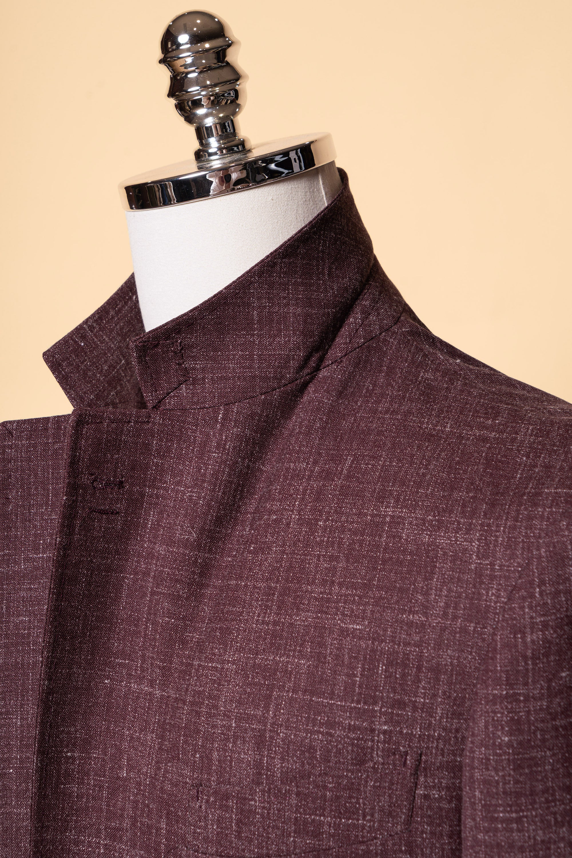MTO Rust Silk Linen Wool Jacket #768
