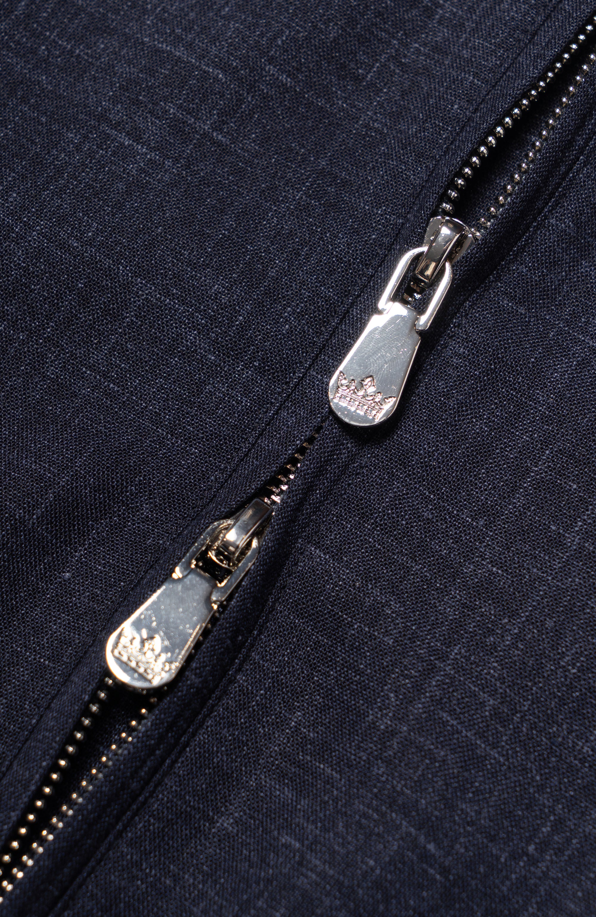 Navy Silk Linen Wool Bomber Jacket #263