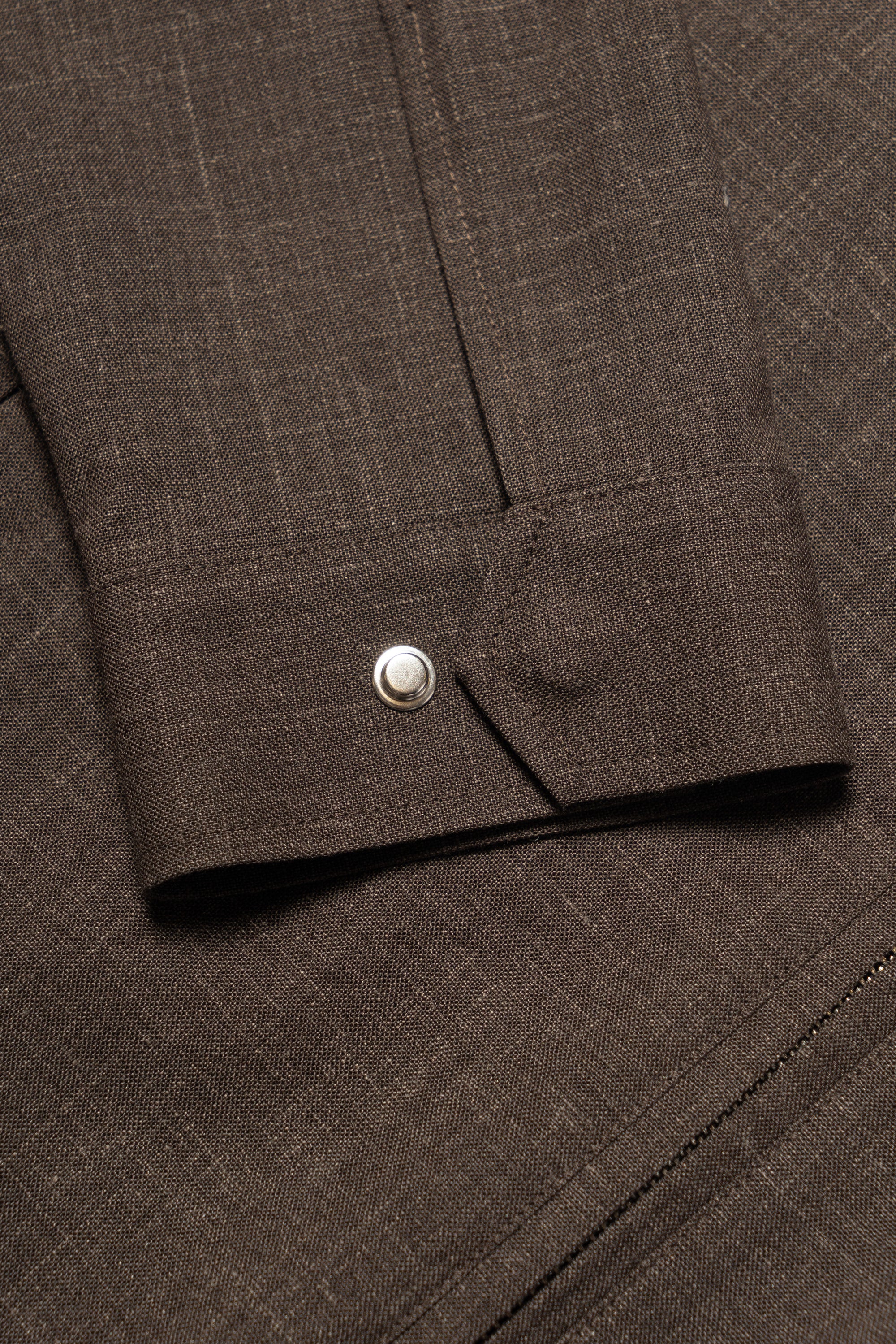 Chocolate Silk Linen Wool Bomber Jacket #262