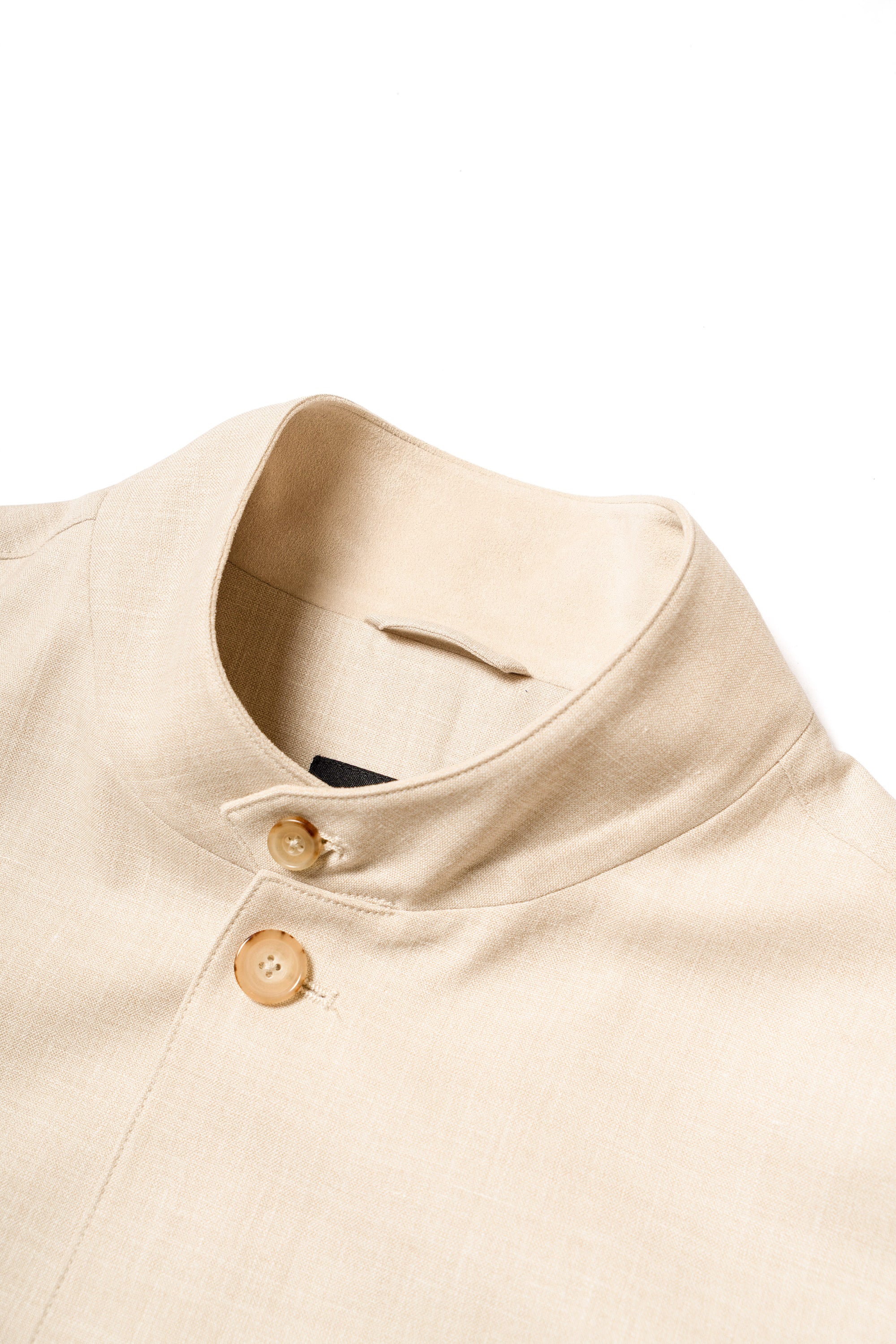 Beige Silk Linen Wool Earl Jacket #265
