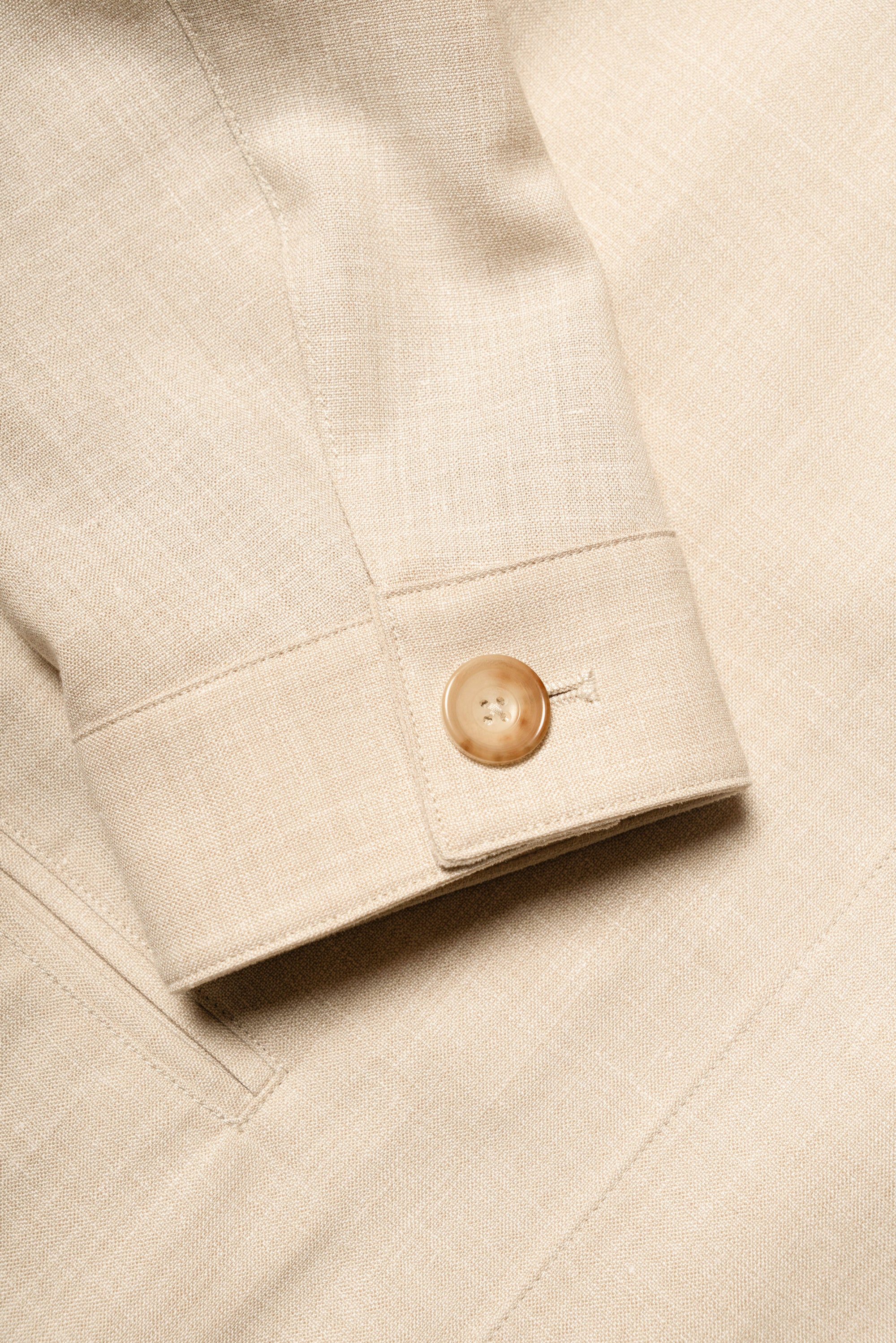 Beige Silk Linen Wool Earl Jacket #265