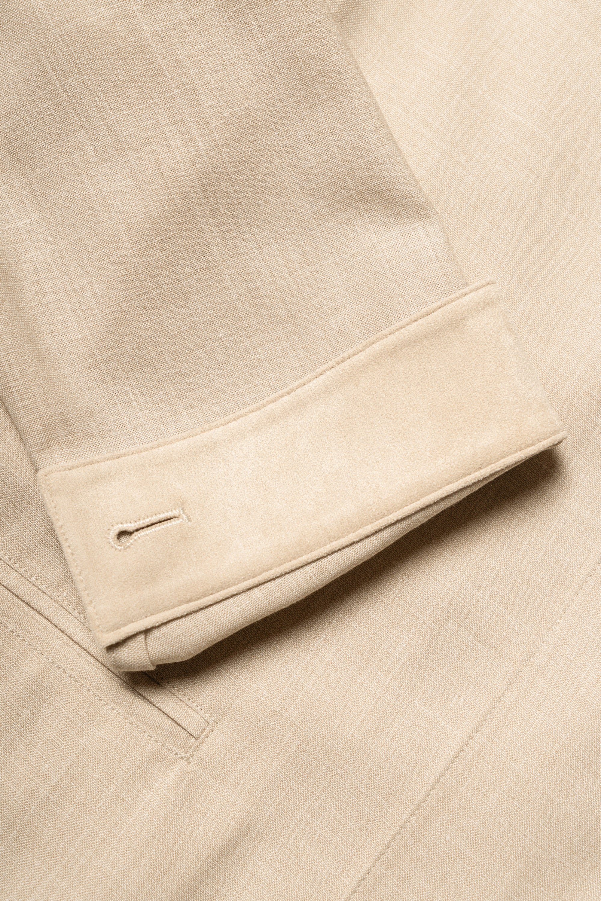Beige Silk Linen Wool Earl Jacket #265