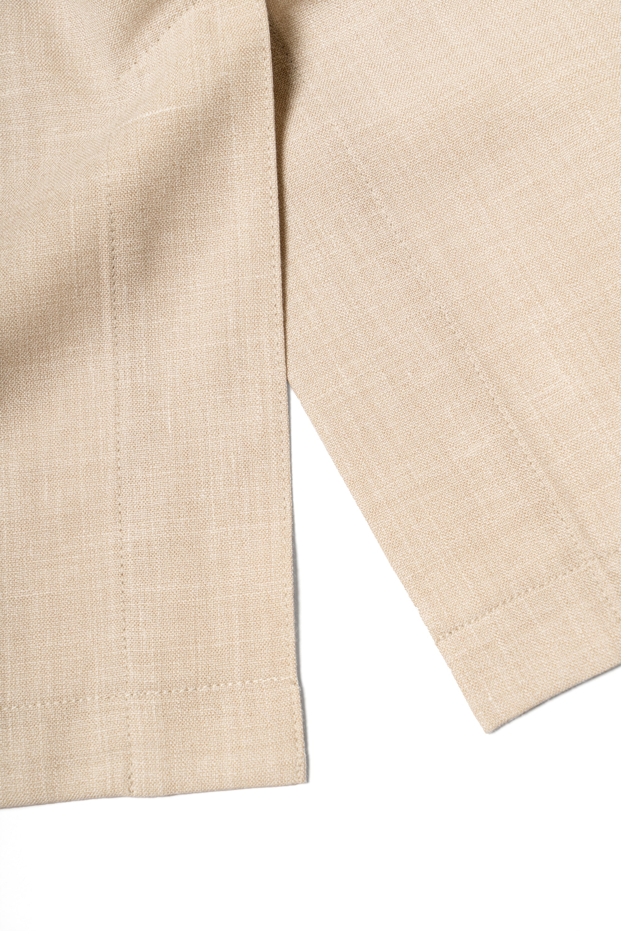 Beige Silk Linen Wool Earl Jacket #265