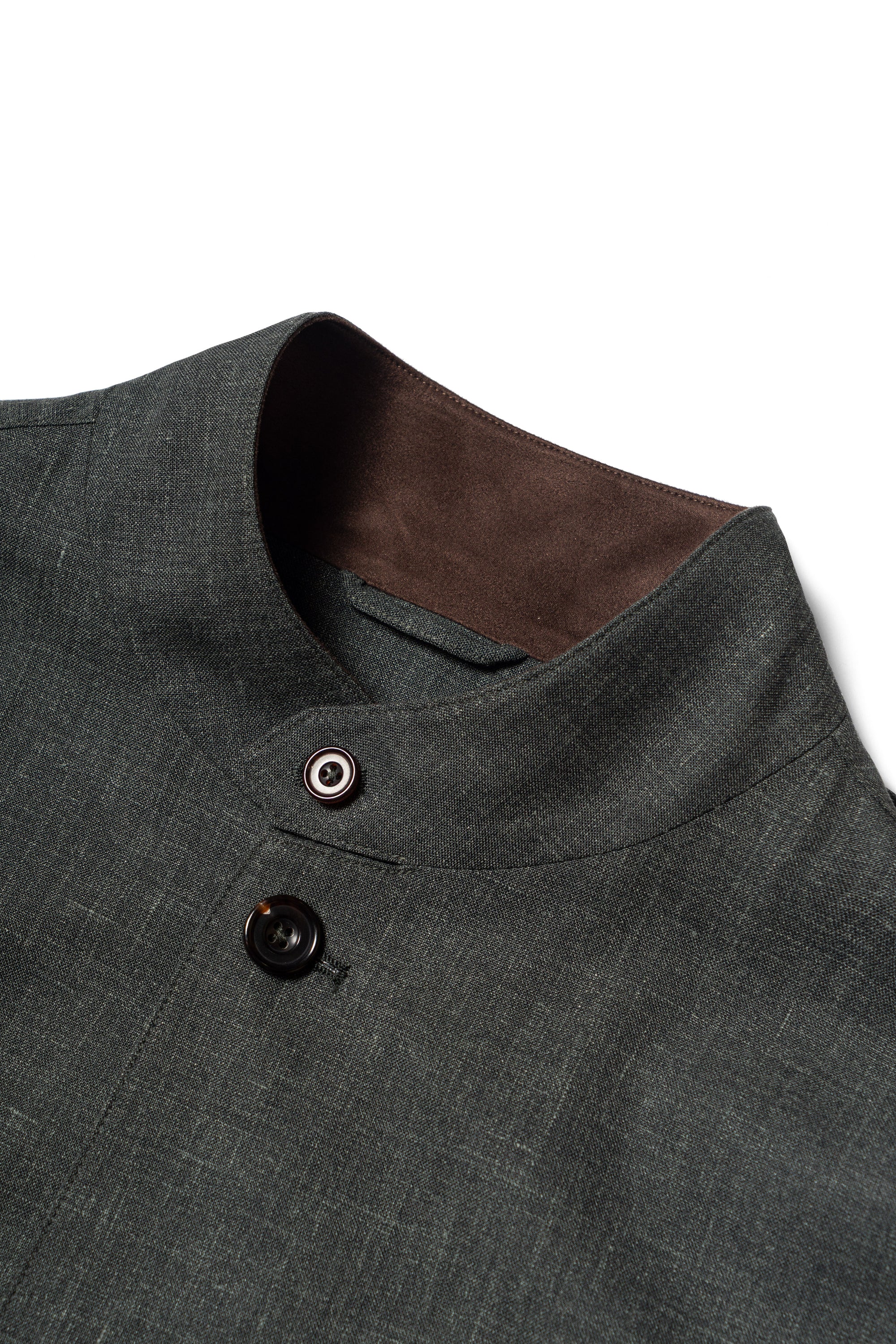 Turquoise Silk Linen Wool Earl Jacket #260