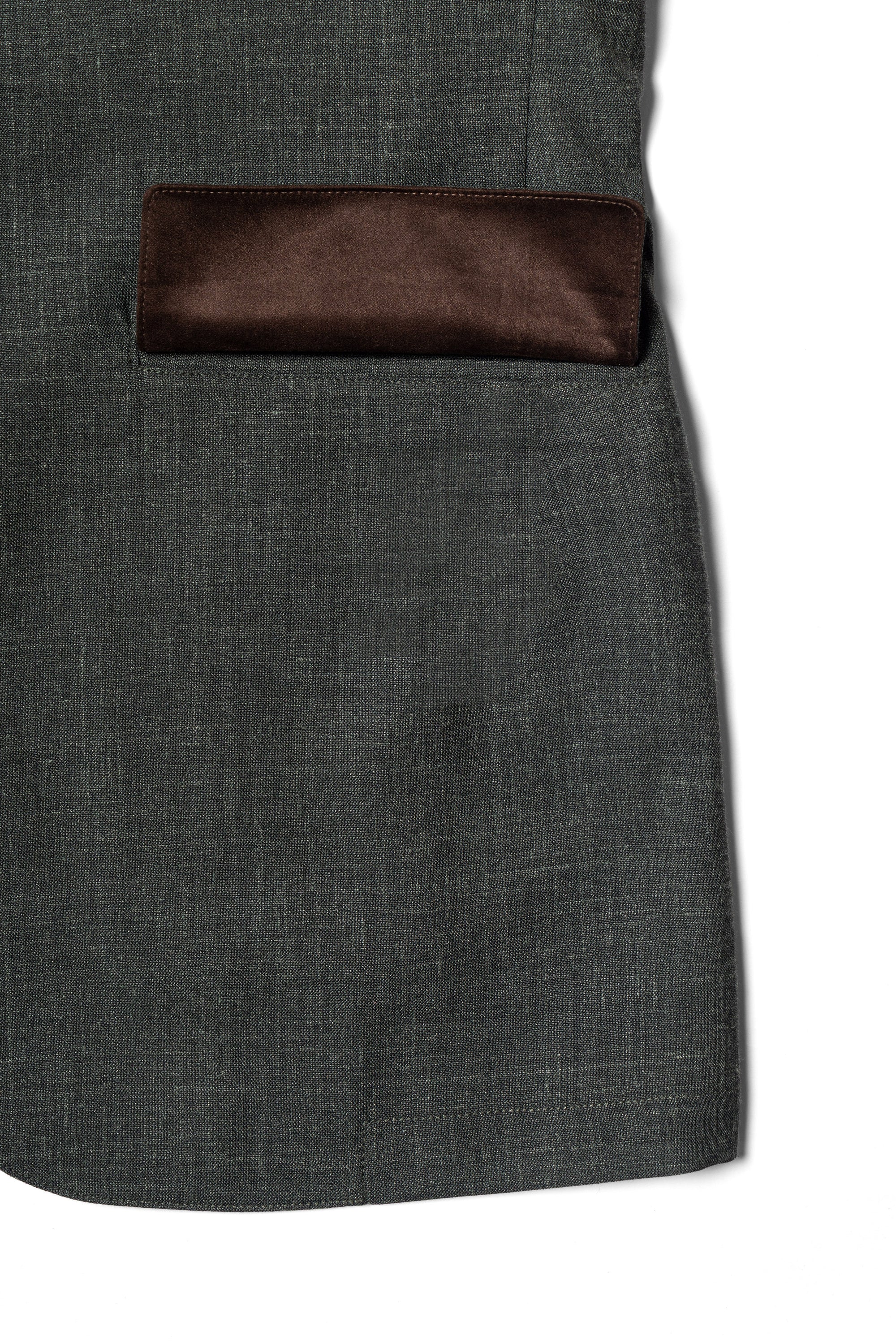 Turquoise Silk Linen Wool Earl Jacket #260