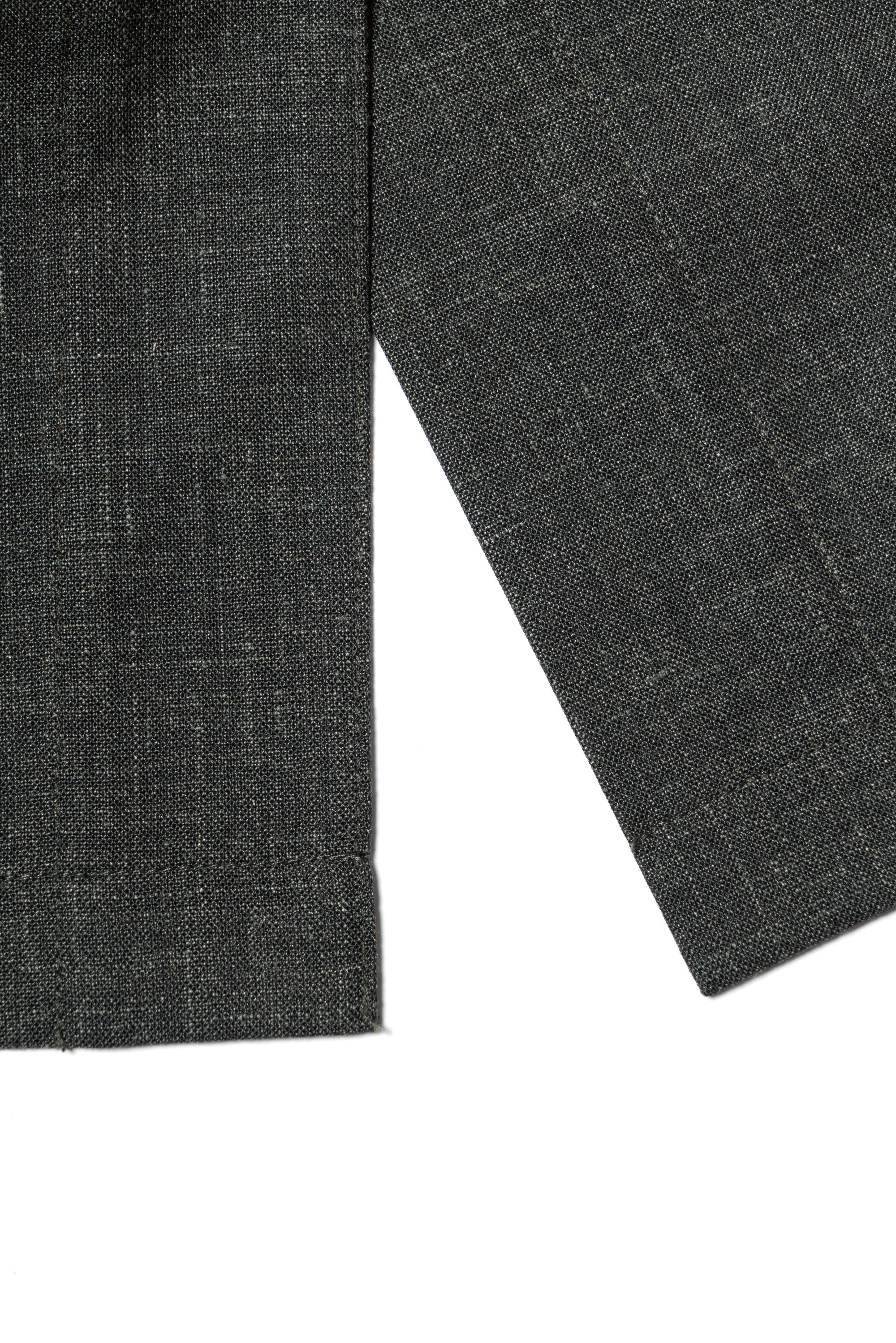 Turquoise Silk Linen Wool Earl Jacket #260
