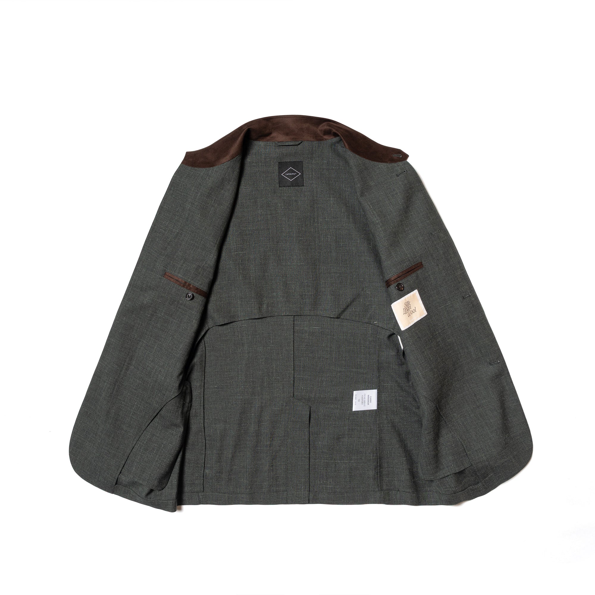 Turquoise Silk Linen Wool Earl Jacket #260