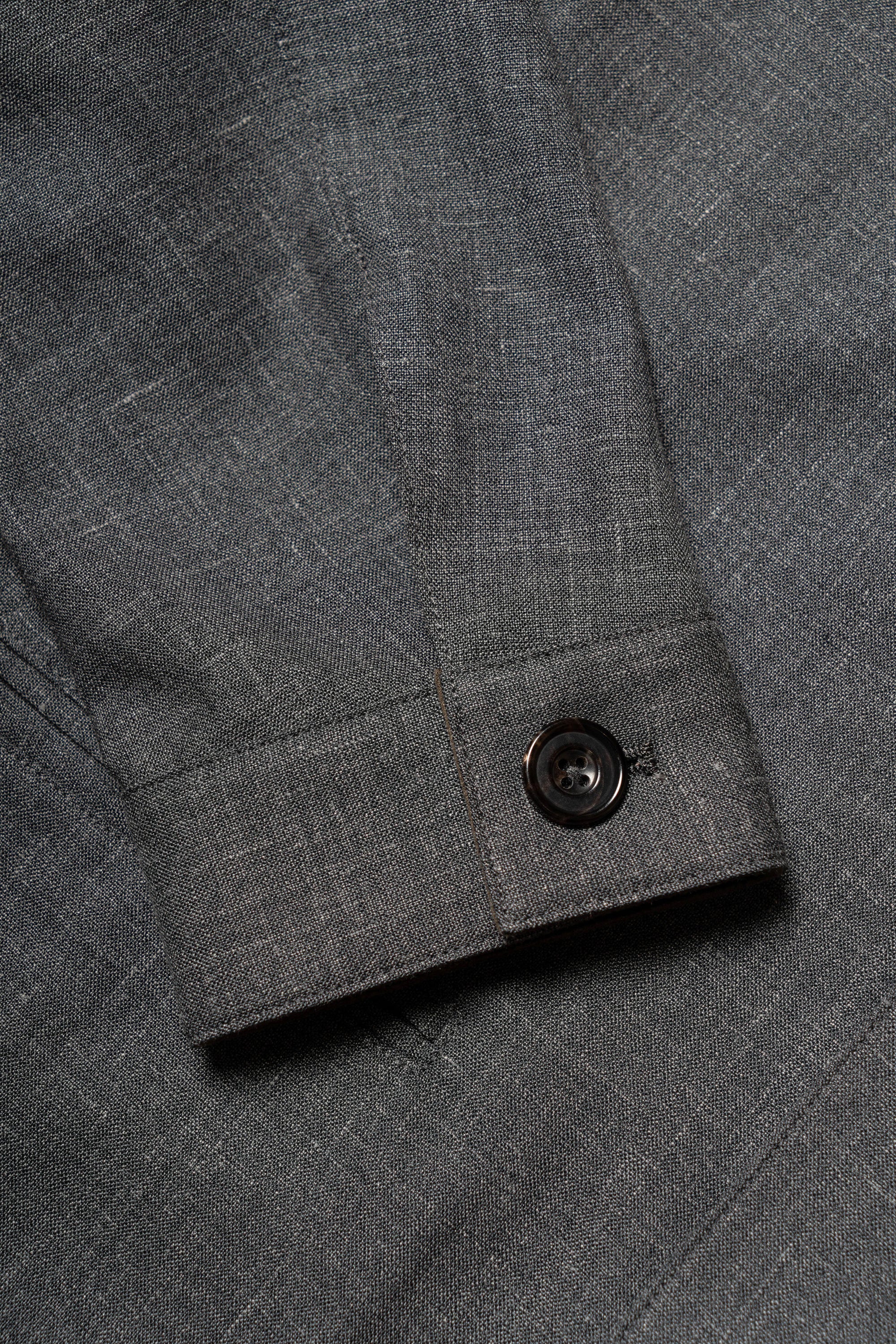 Mid Grey Silk Linen Wool Earl Jacket #261